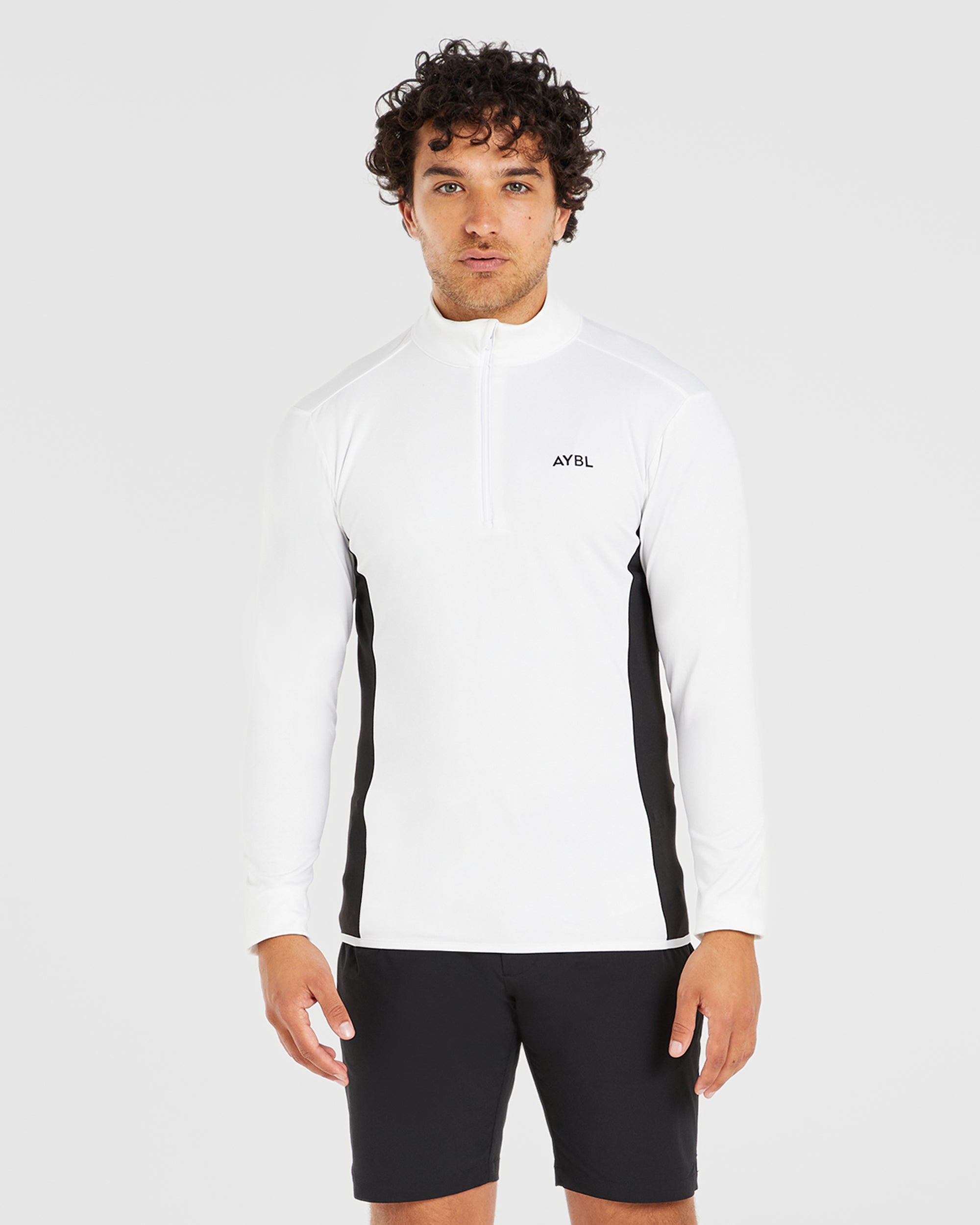 Performance 1/4 Zip Pullover - Weiß