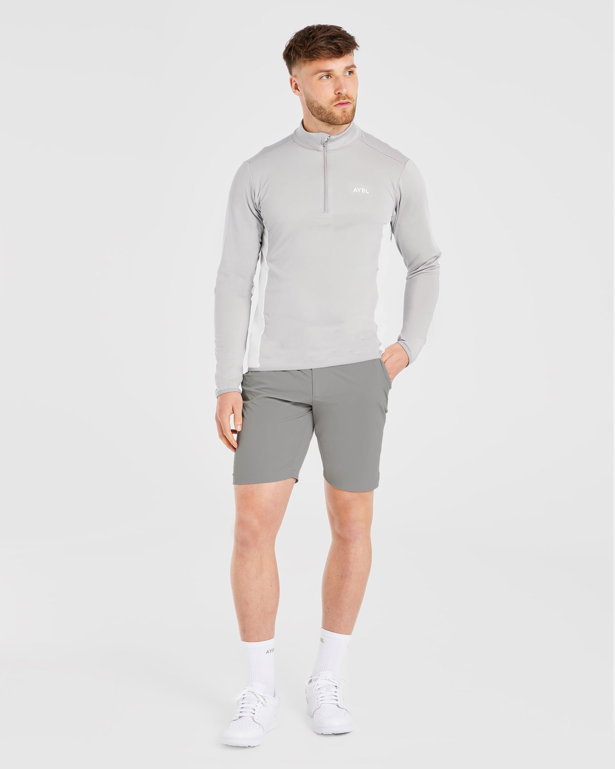 Performance 1/4 Zip Pullover - Grau