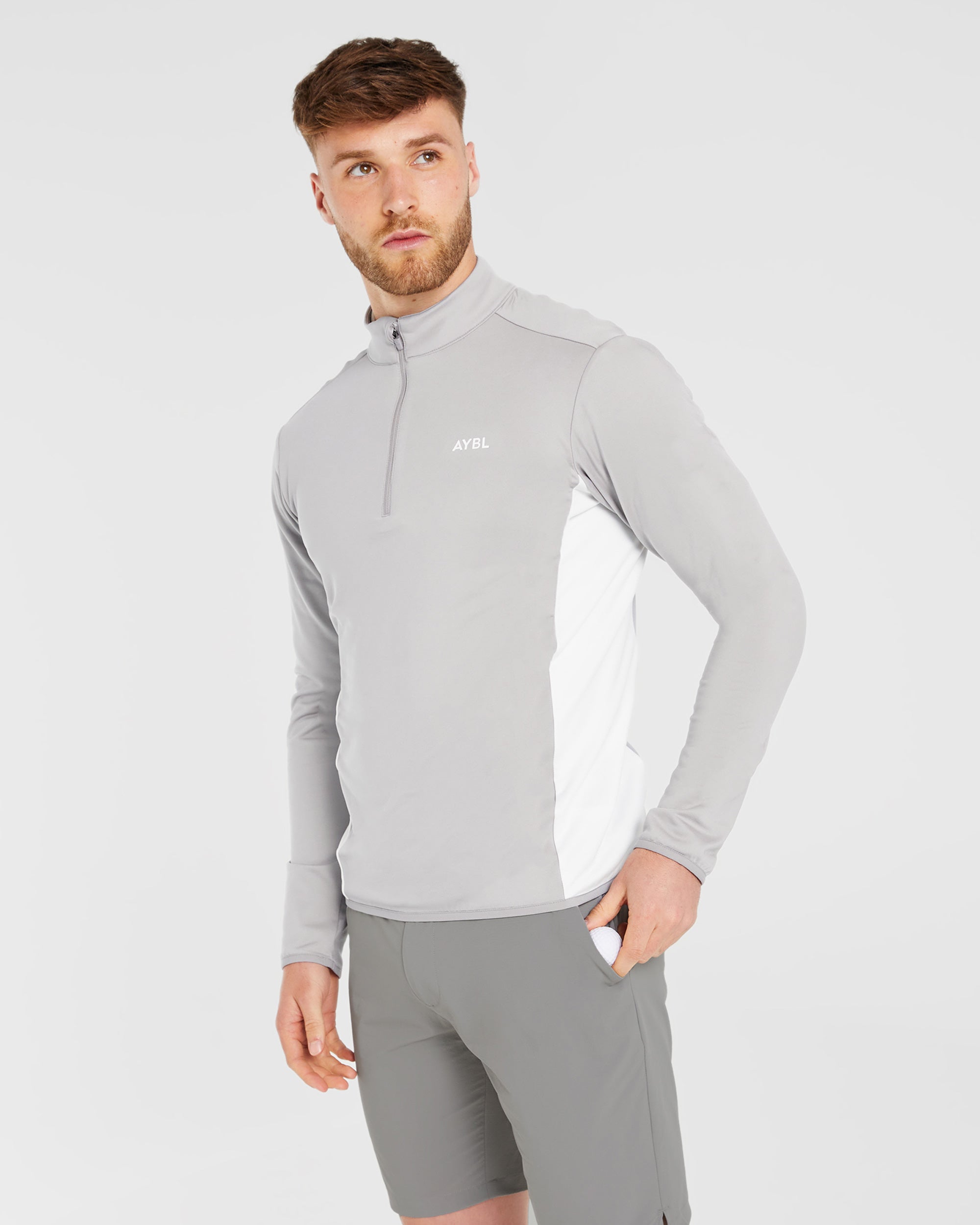 Performance 1/4 Zip Pullover - Grau