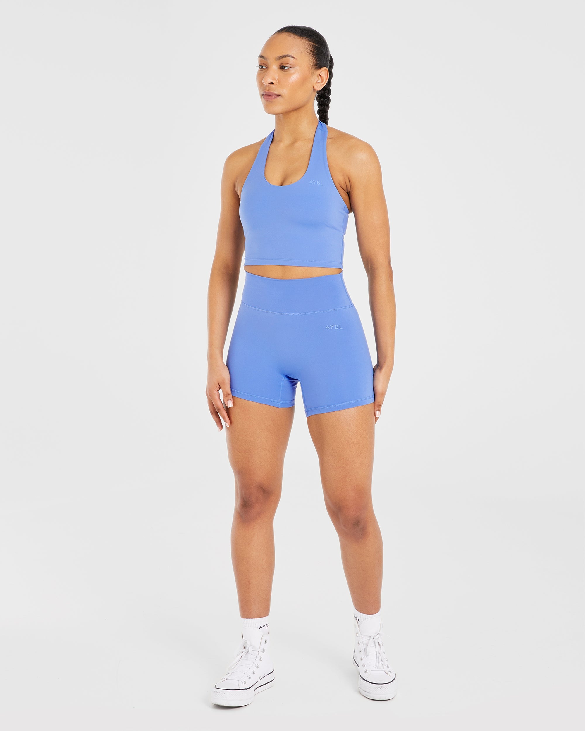 Staple Halterneck Crop Top - Cobalt Blau