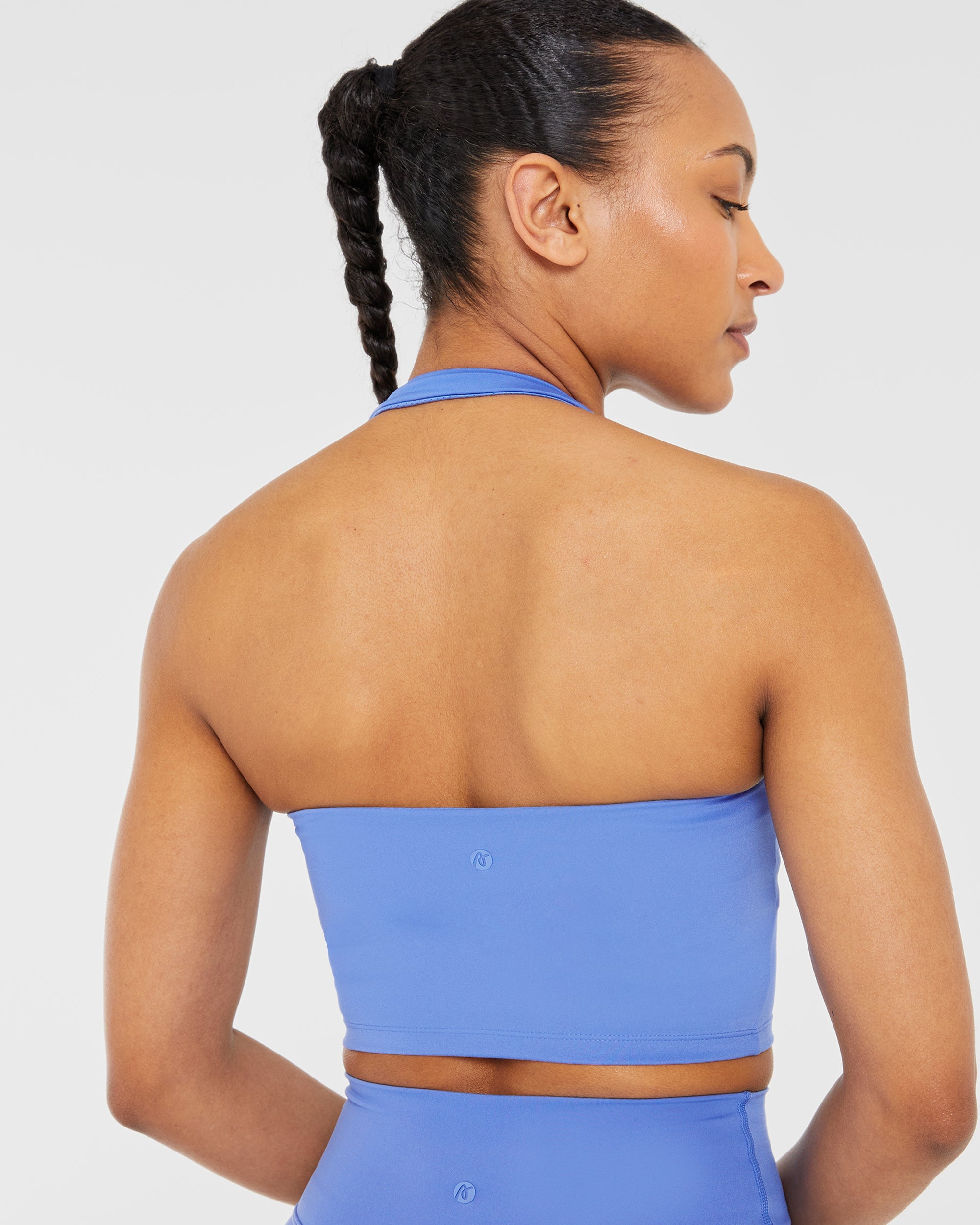 Staple Halterneck Crop Top - Cobalt Blau