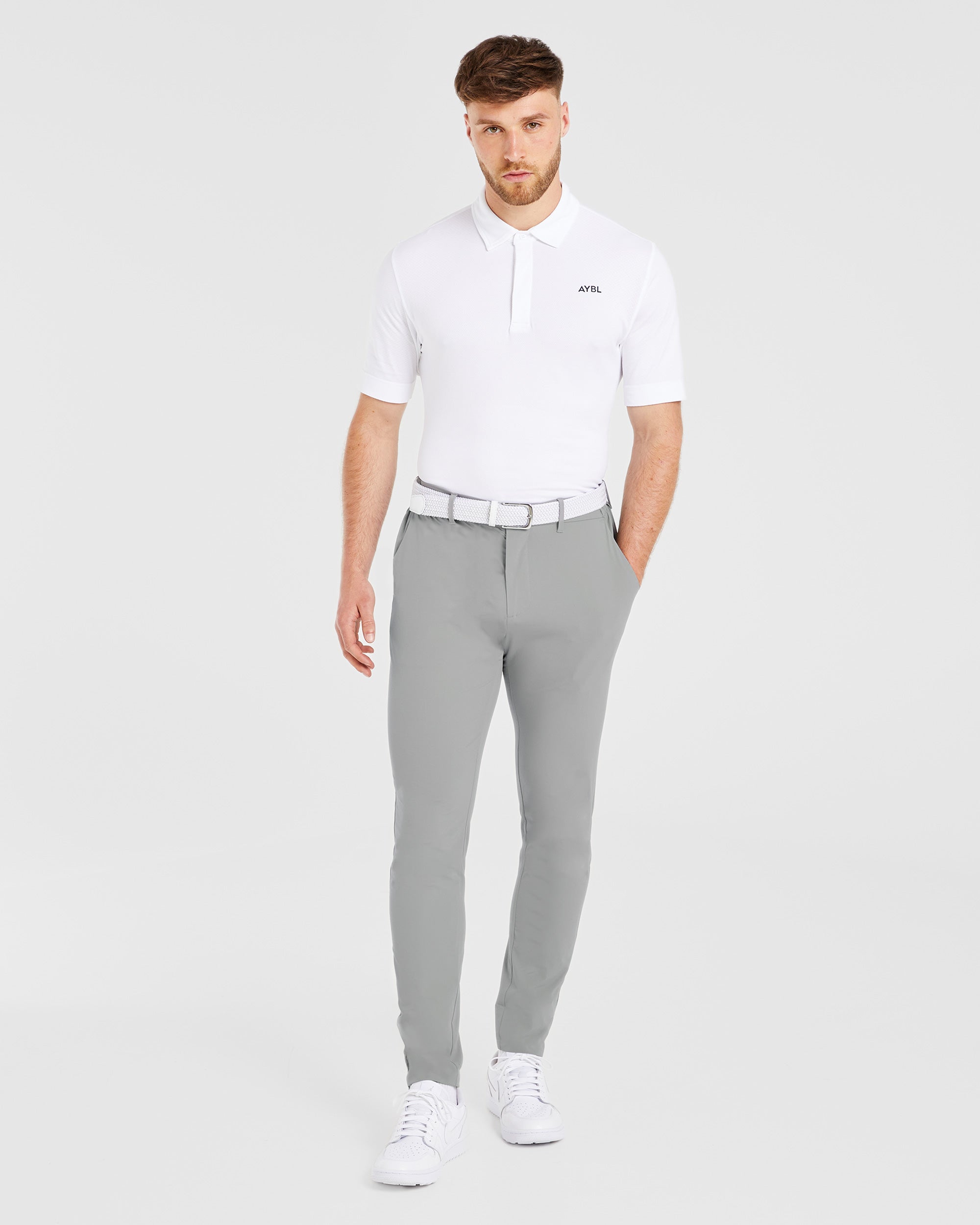 Performance Seamless Polo Shirt - Weiß