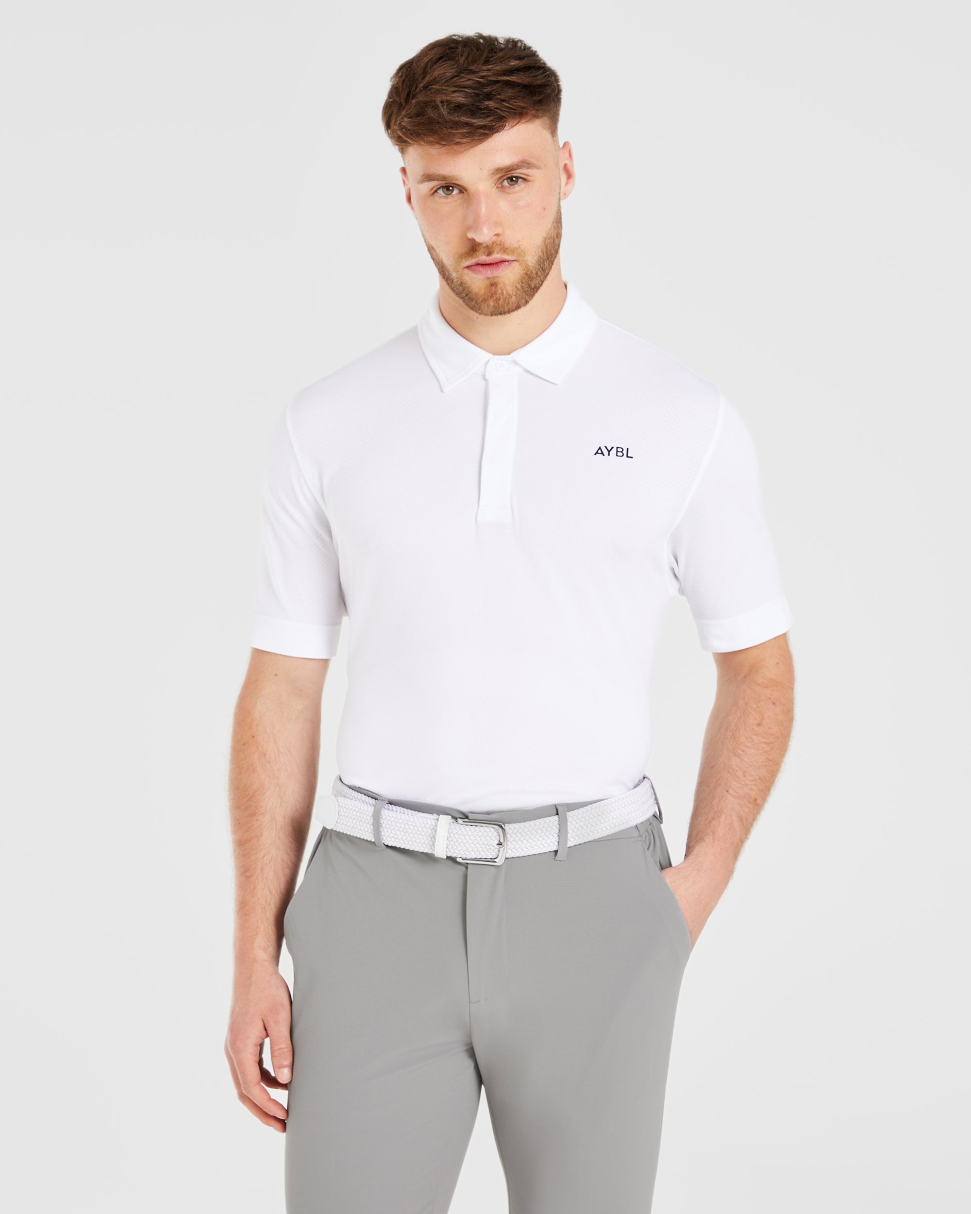 Performance Seamless Polo Shirt - Weiß