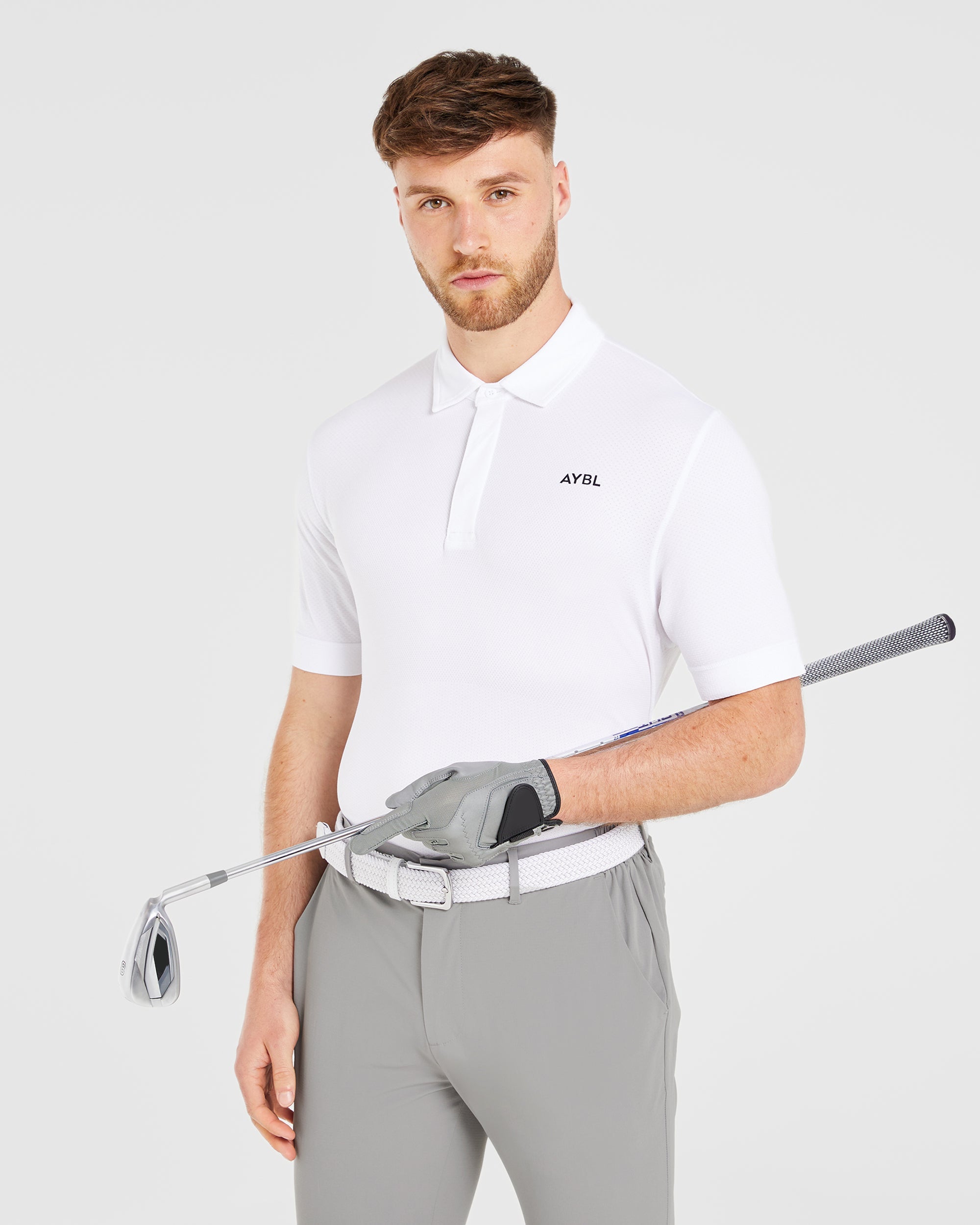 Performance Seamless Polo Shirt - Weiß