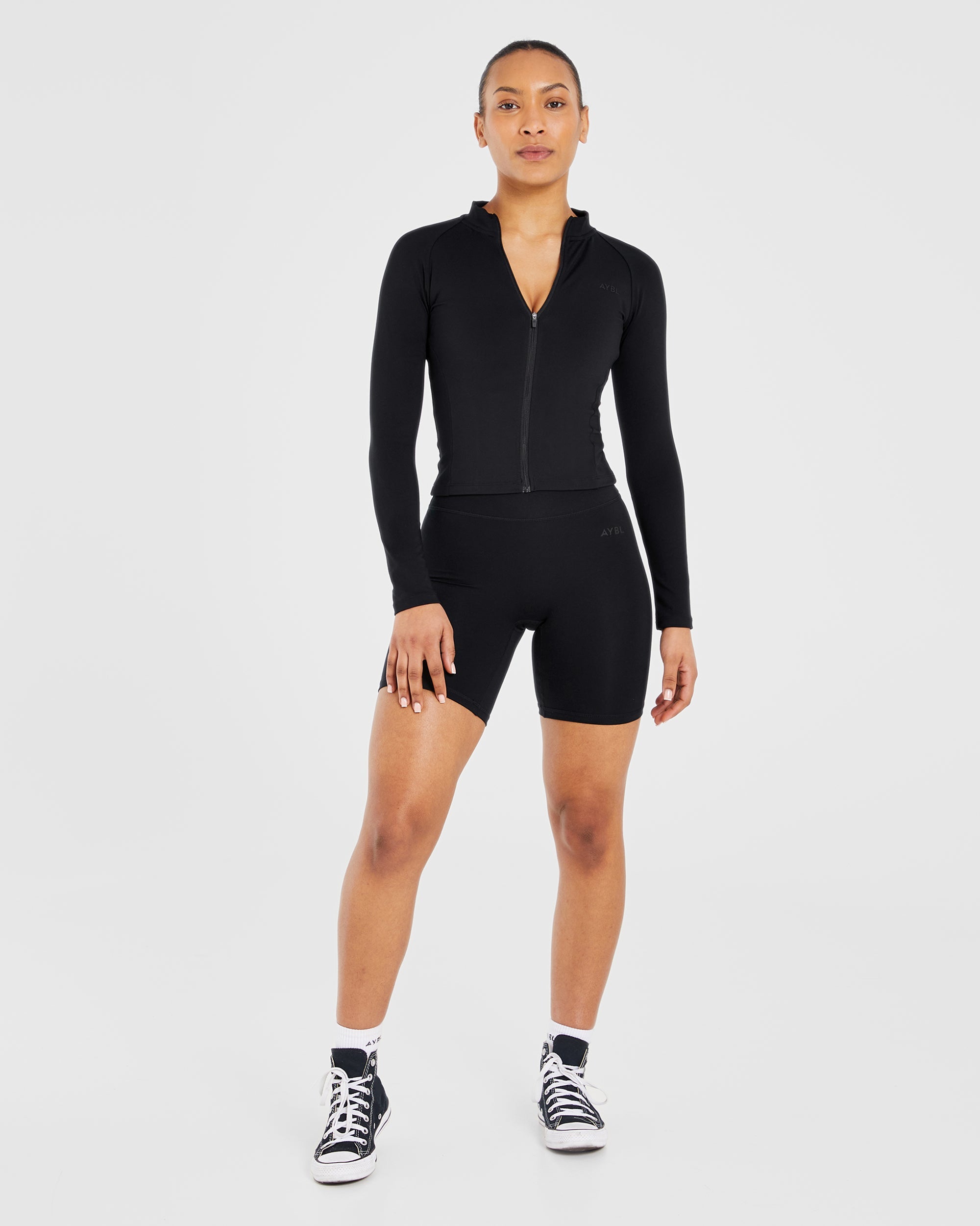 Staple Longline Zip Jacket - Schwarz