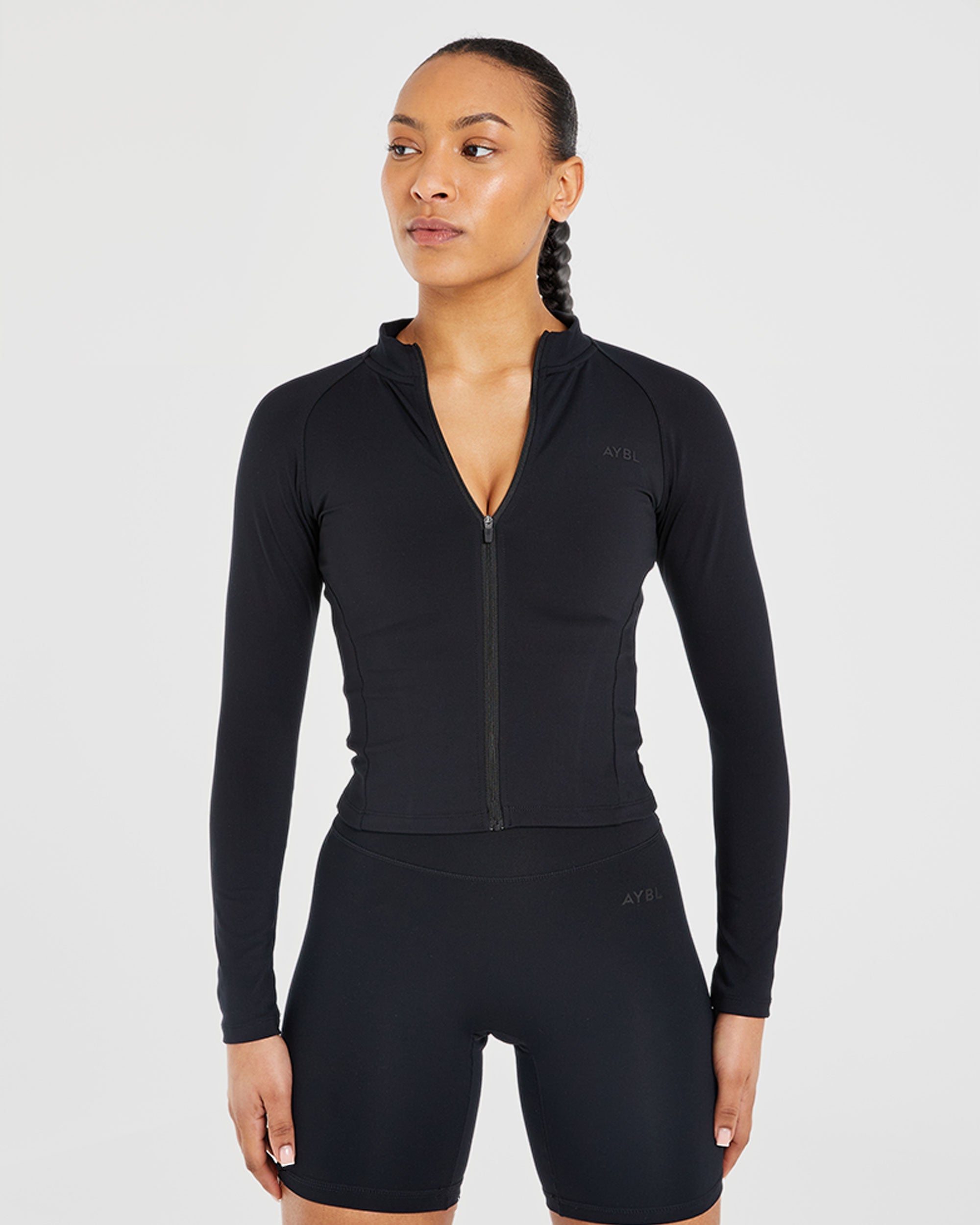 Staple Longline Zip Jacket - Schwarz