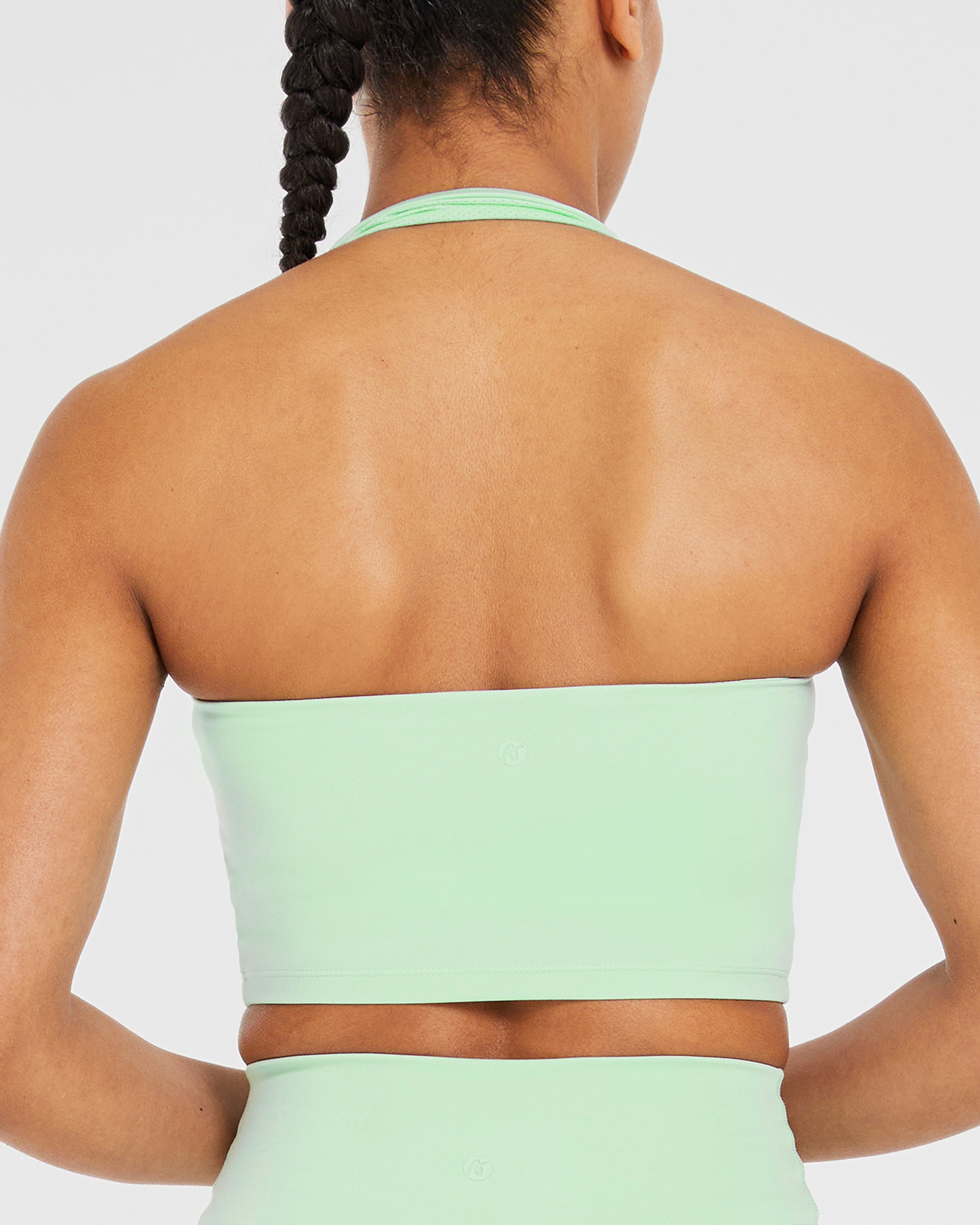 Staple Halterneck Crop Top - Mint Grün