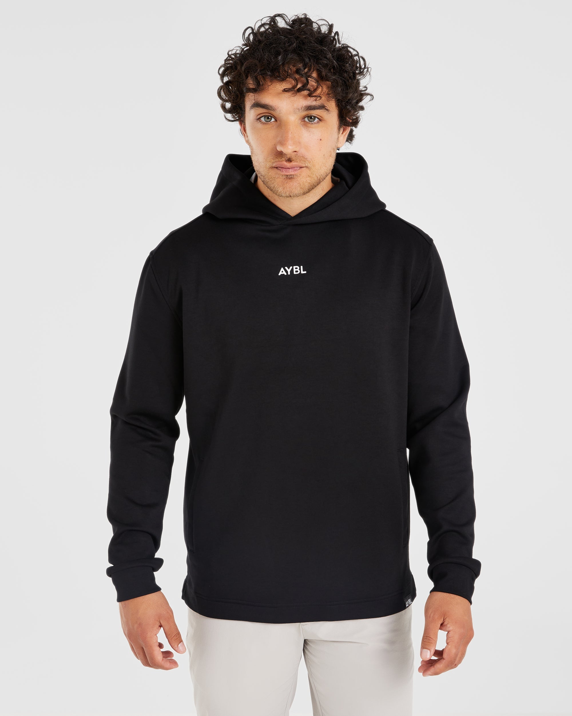 Black thin hoodie on sale