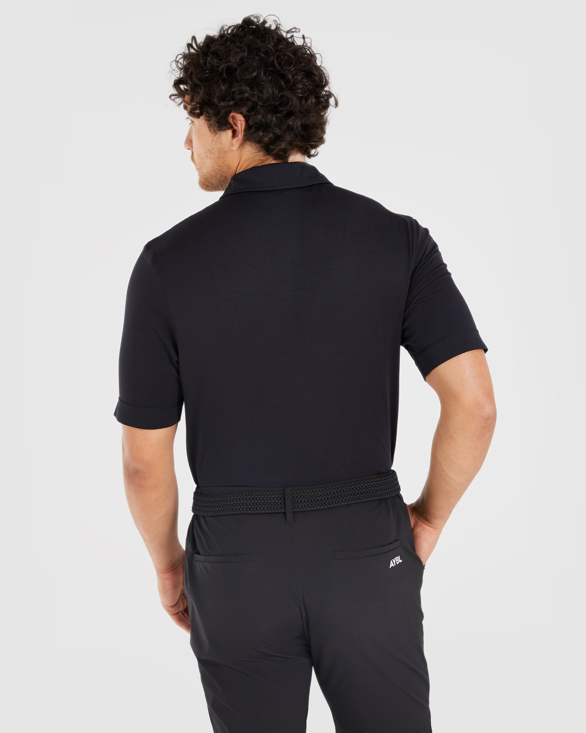 Performance Seamless Polo Shirt - Schwarz