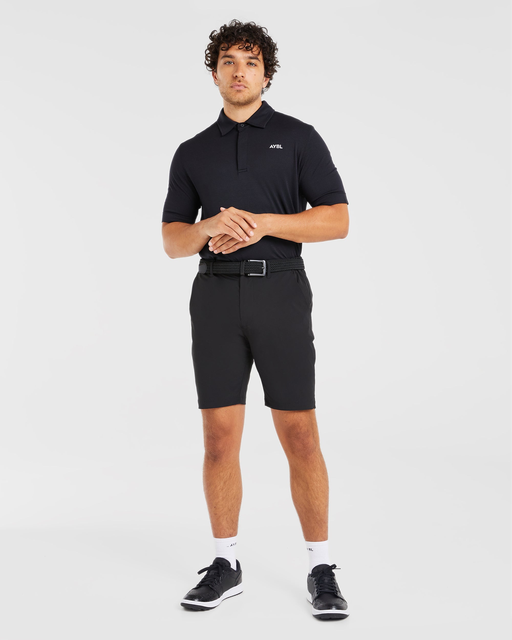 Performance Seamless Polo Shirt - Schwarz