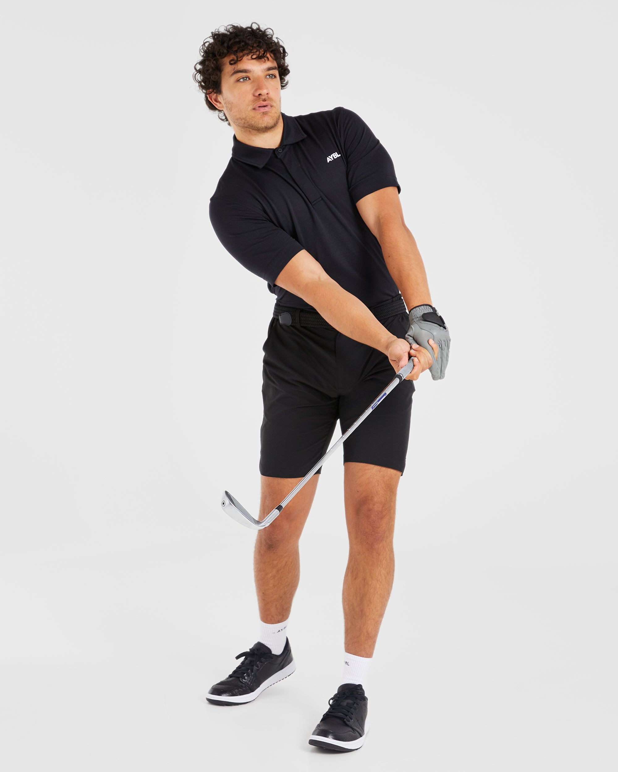 Performance Seamless Polo Shirt - Schwarz