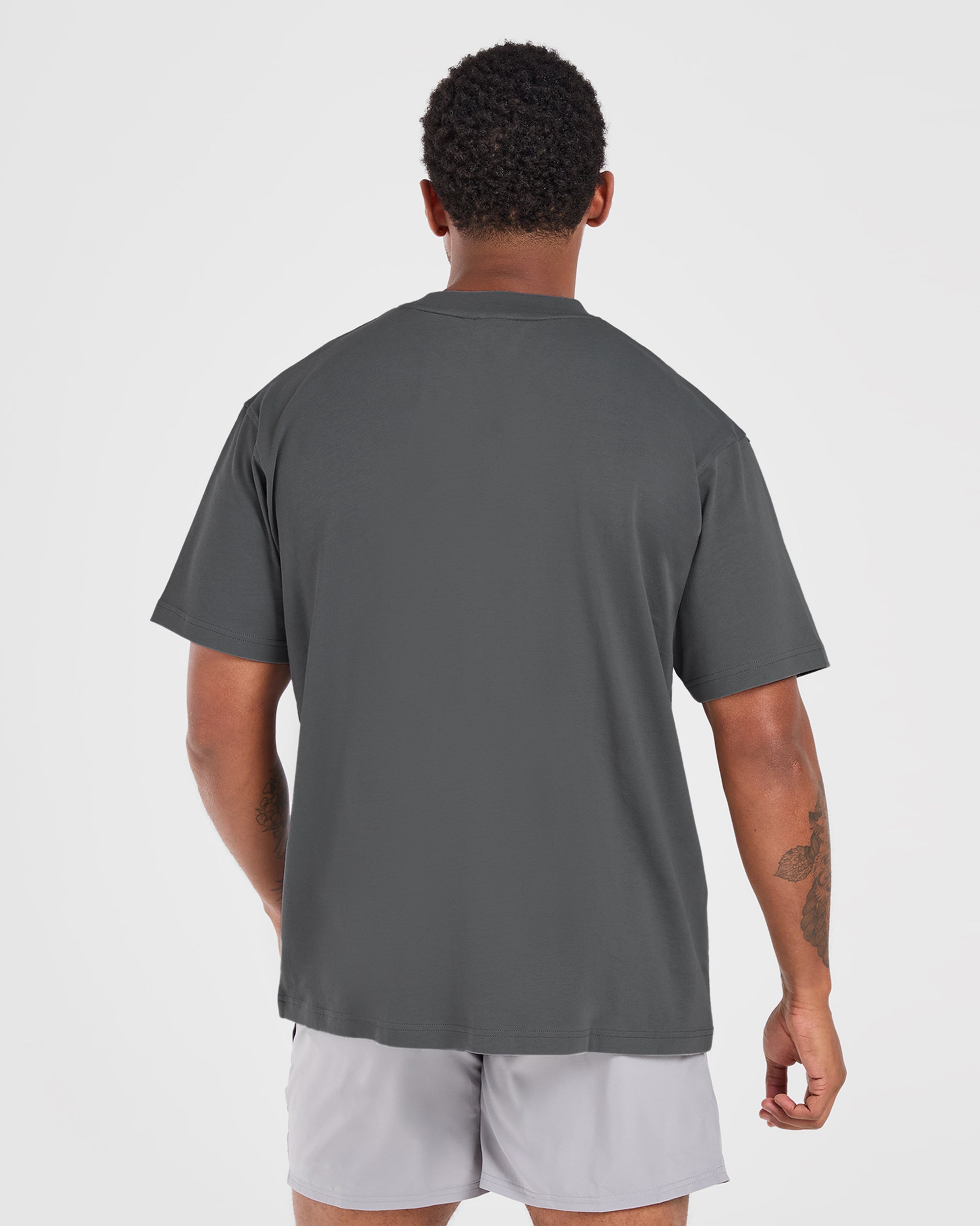 Retro Oversized T Shirt - Steel