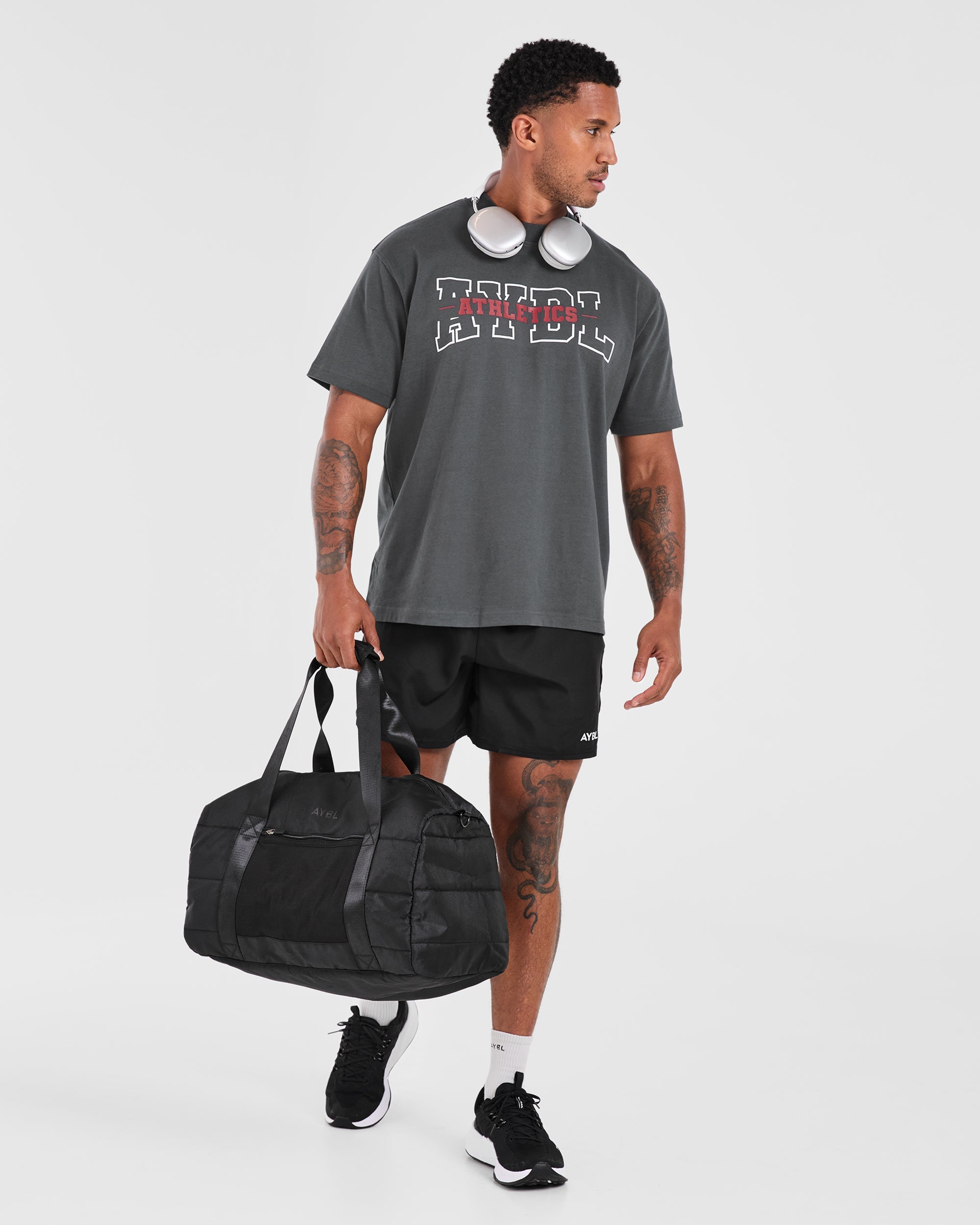 Athletics Oversized T Shirt - Charcoal