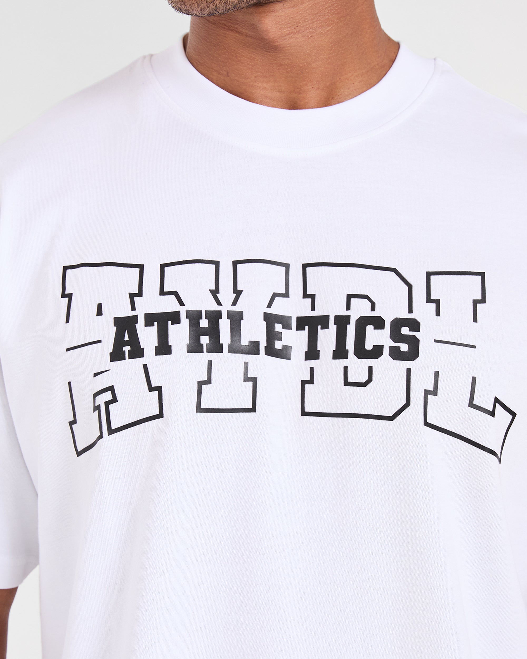 Athletics Oversized T Shirt - Weiß