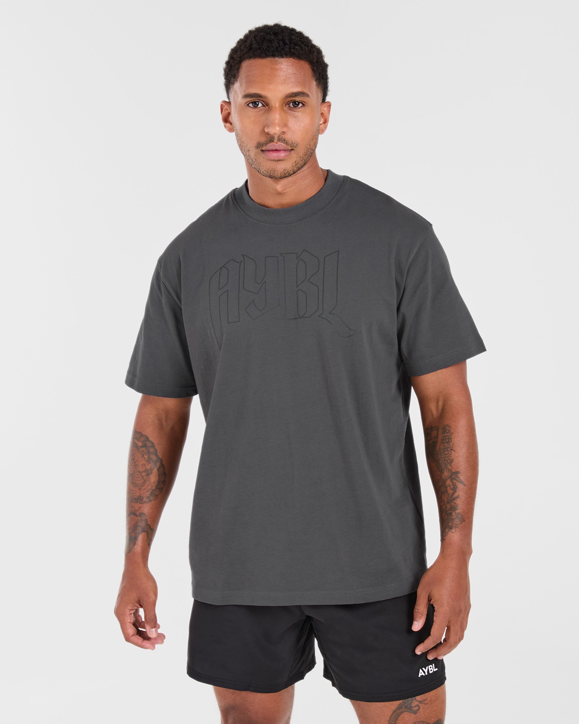 Gothic Oversized T Shirt - Charcoal