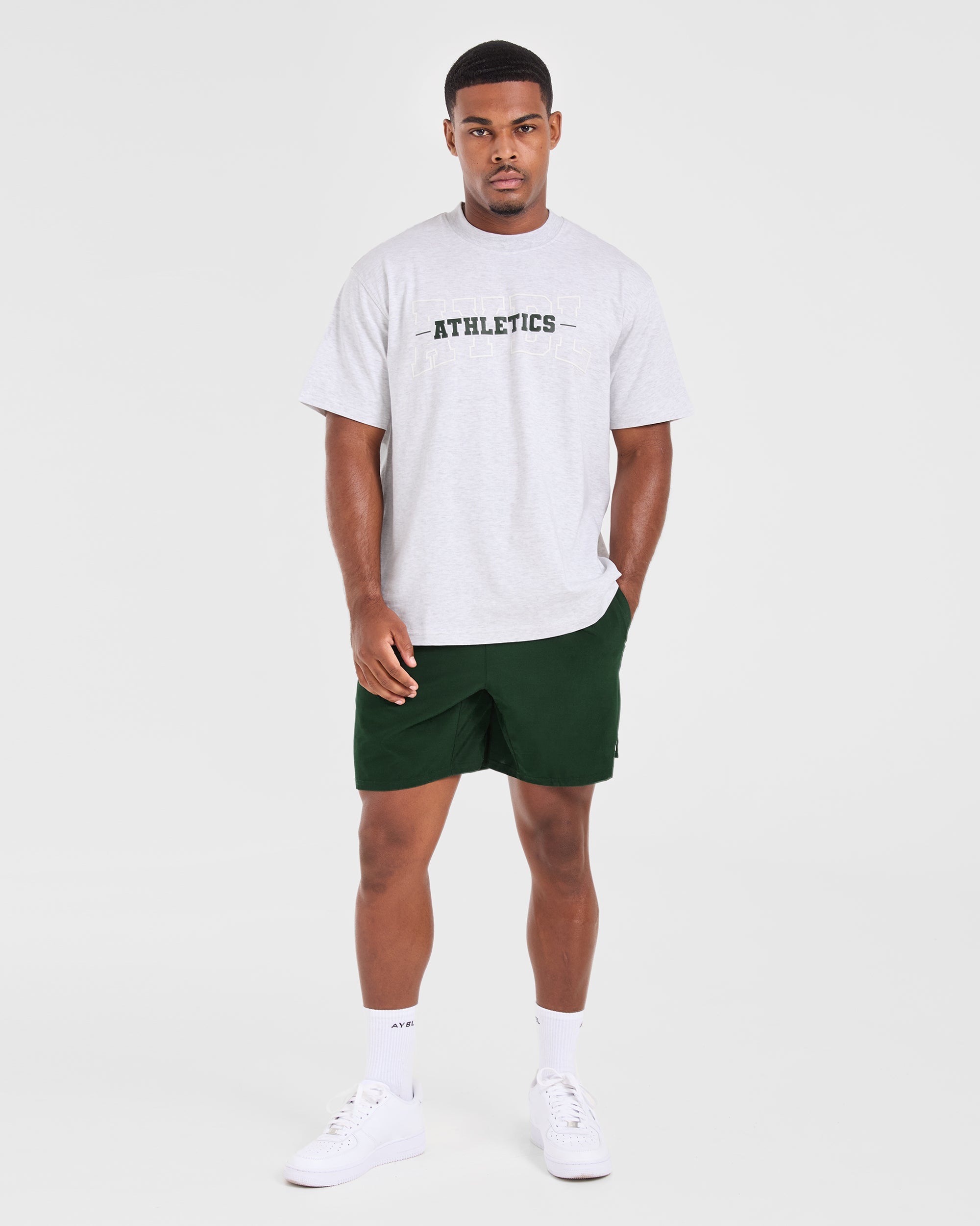 Athletics Oversized T Shirt - Grün Marl