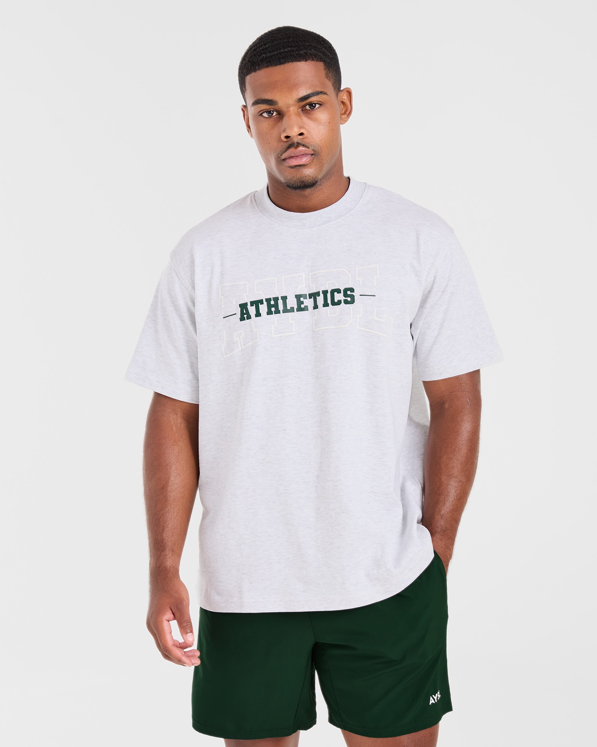 Athletics Oversized T Shirt - Grün Marl