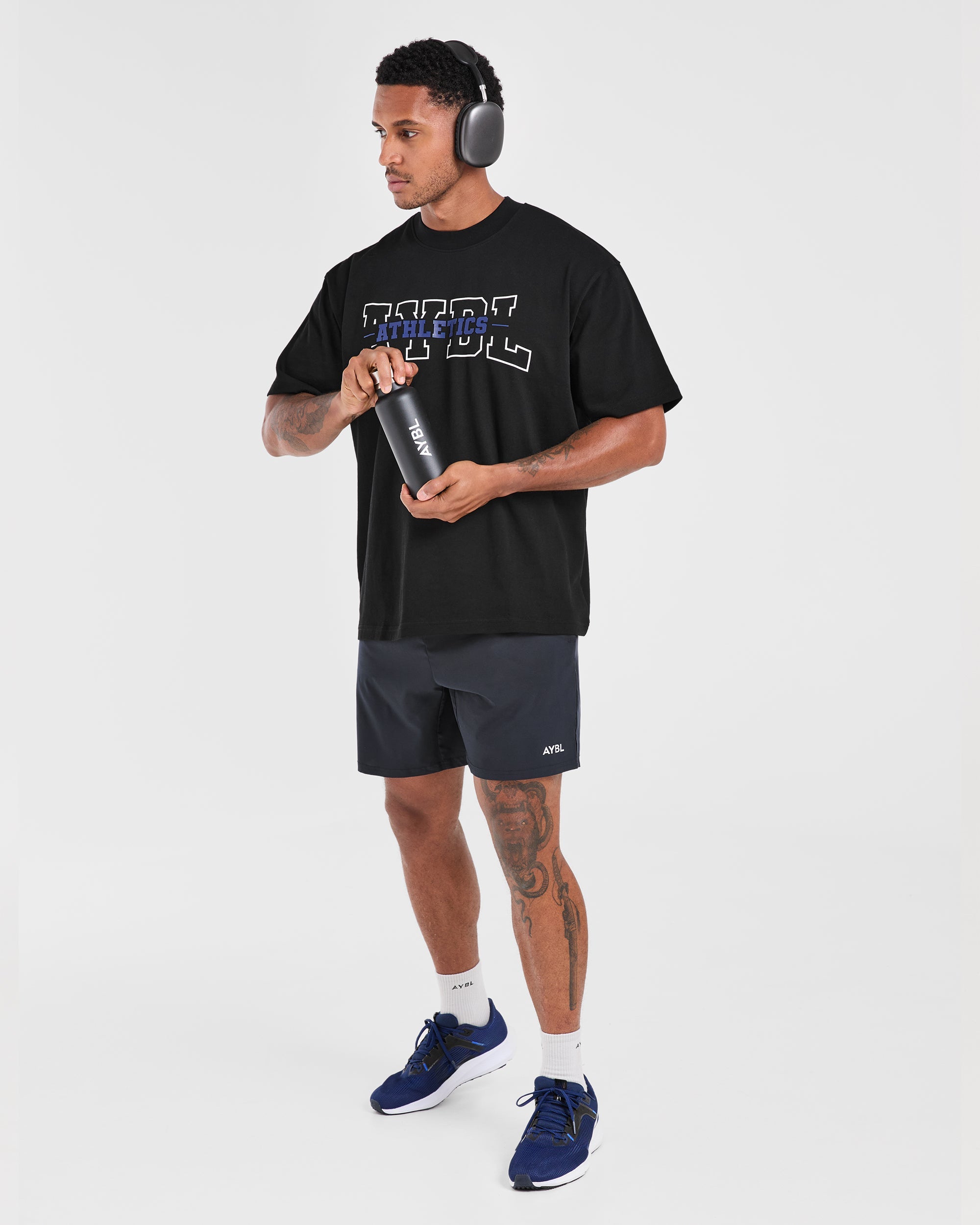 Athletics Oversized T Shirt - Schwarz