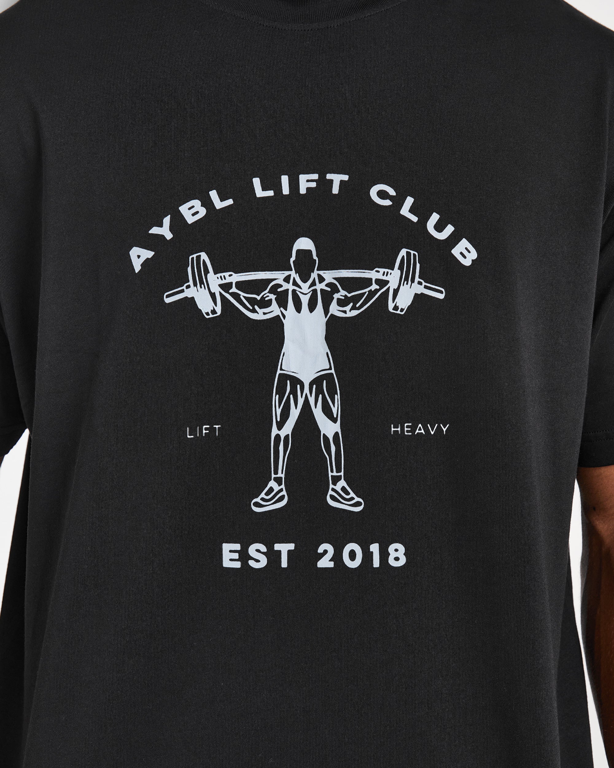 Lift Club Oversized T Shirt - Schwarz