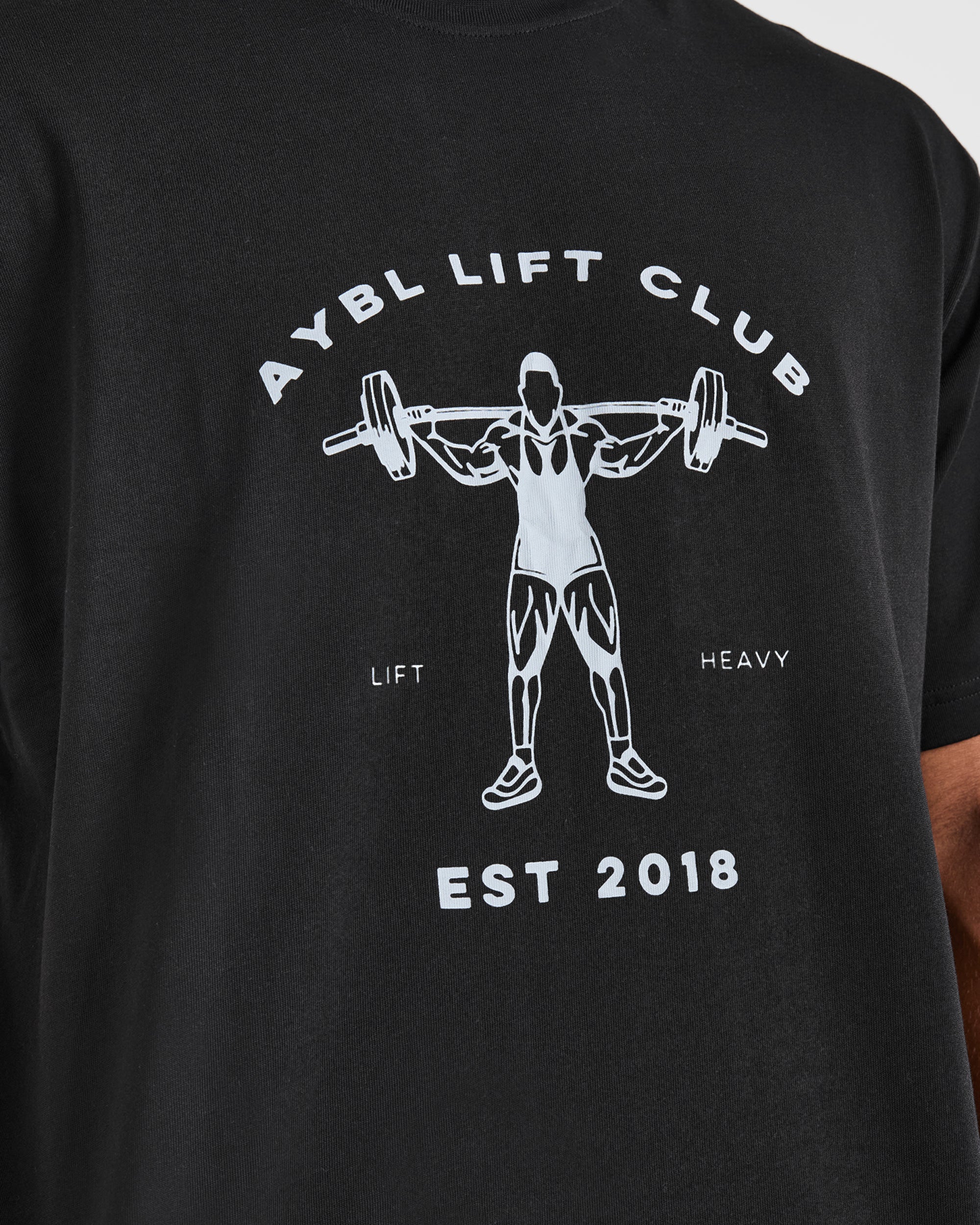 Lift Club Oversized T Shirt - Schwarz