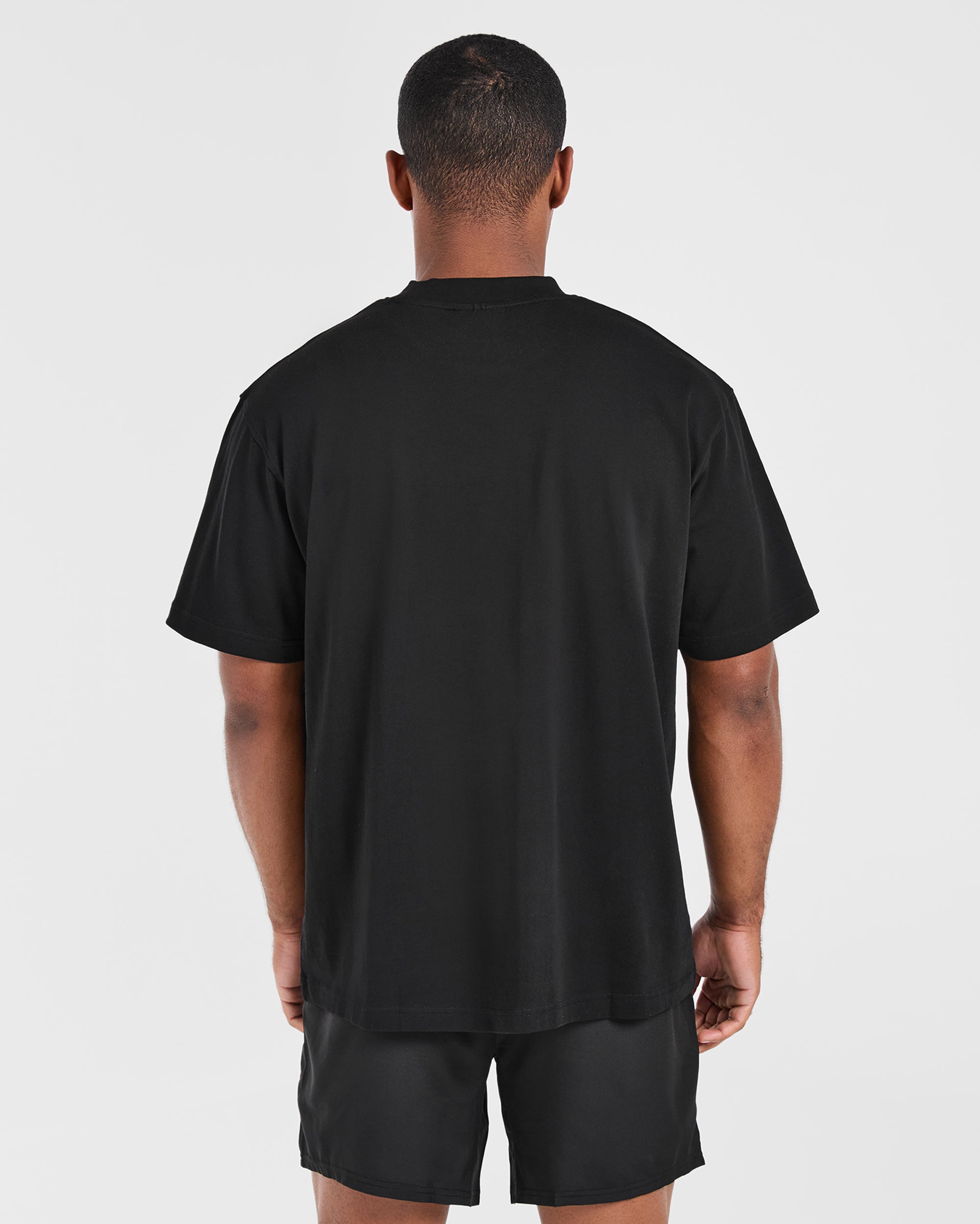 Academy Oversized T Shirt - Schwarz