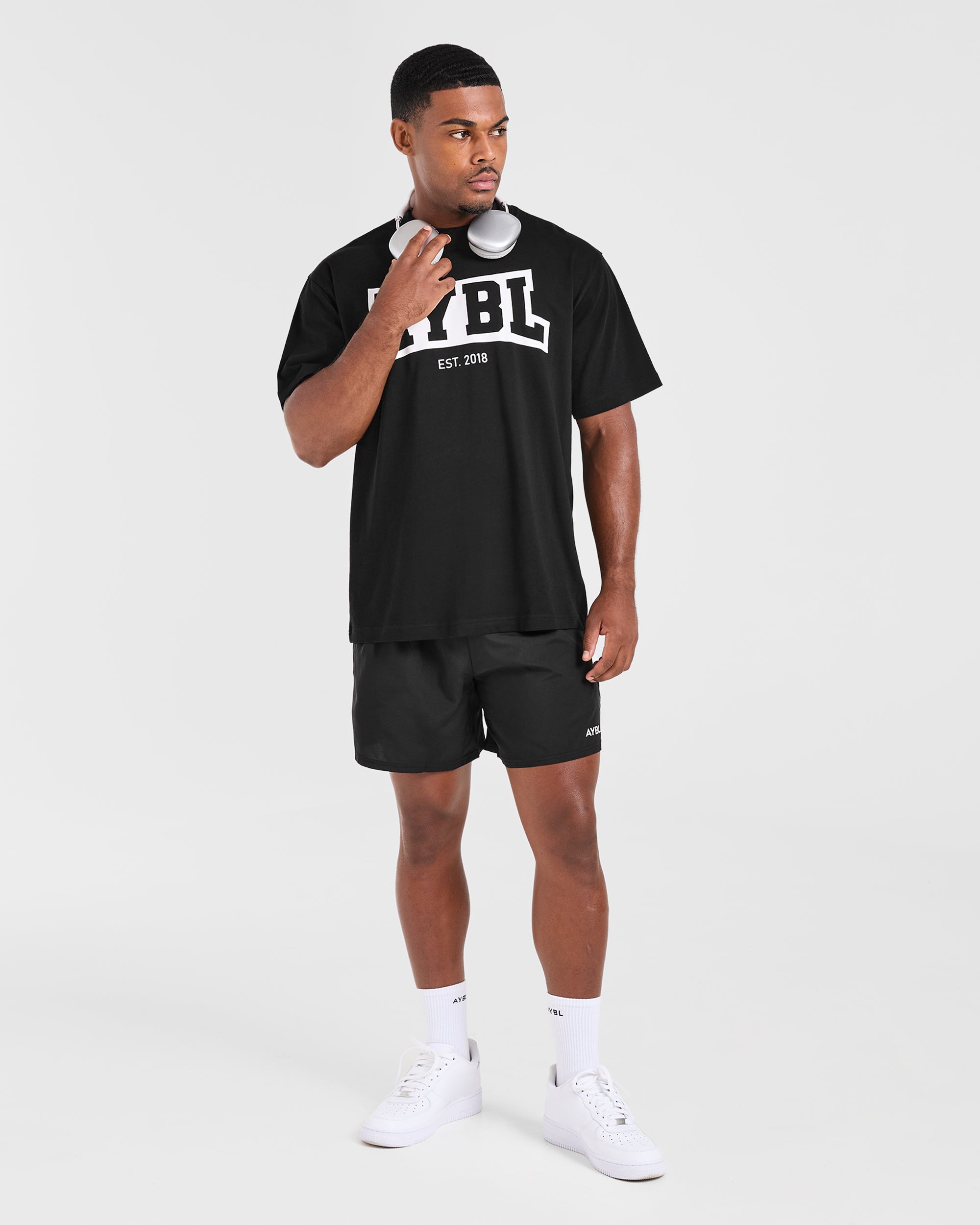 Academy Oversized T Shirt - Schwarz