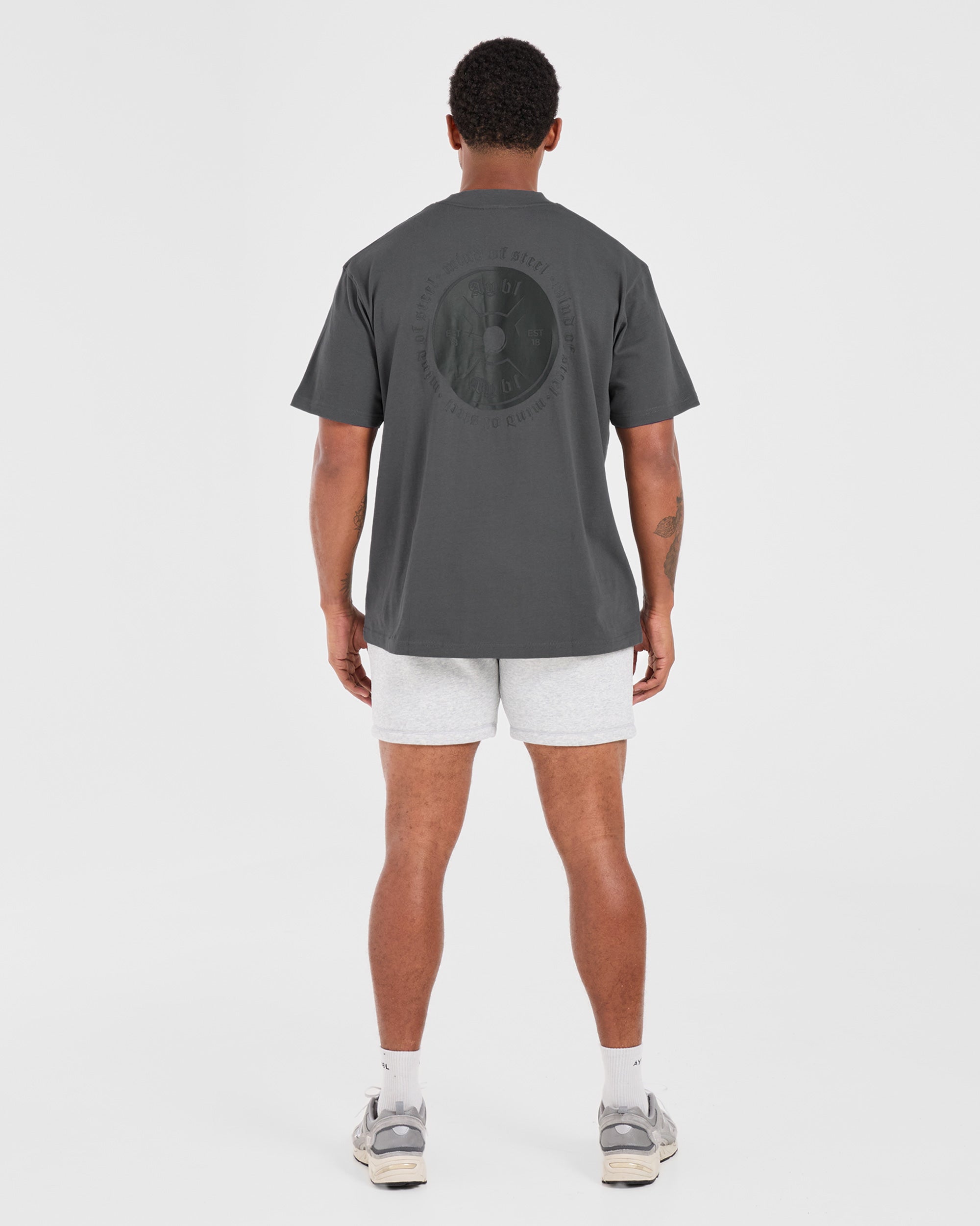 Mind of Steel Oversized T Shirt - Charcoal