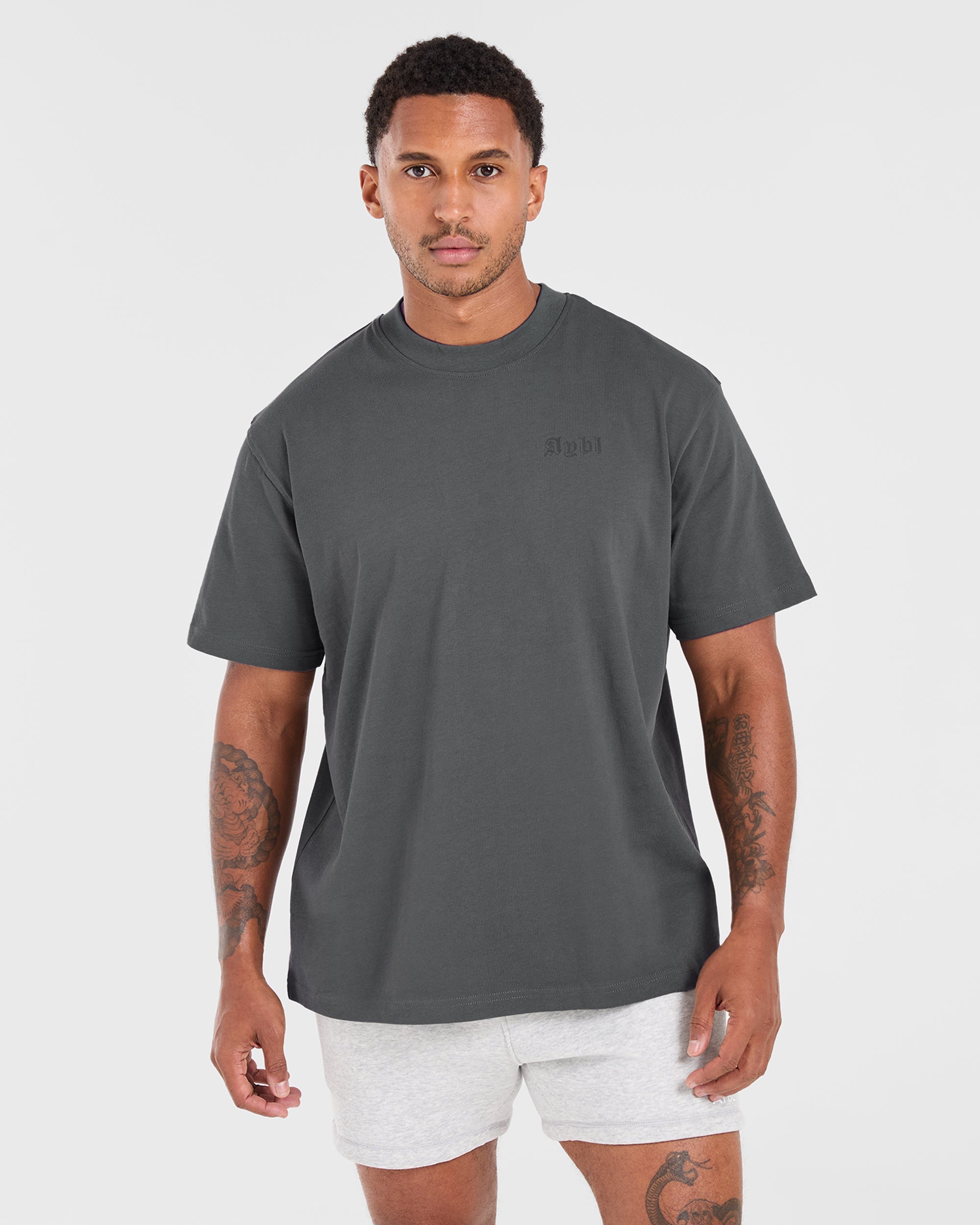 Mind of Steel Oversized T Shirt - Charcoal