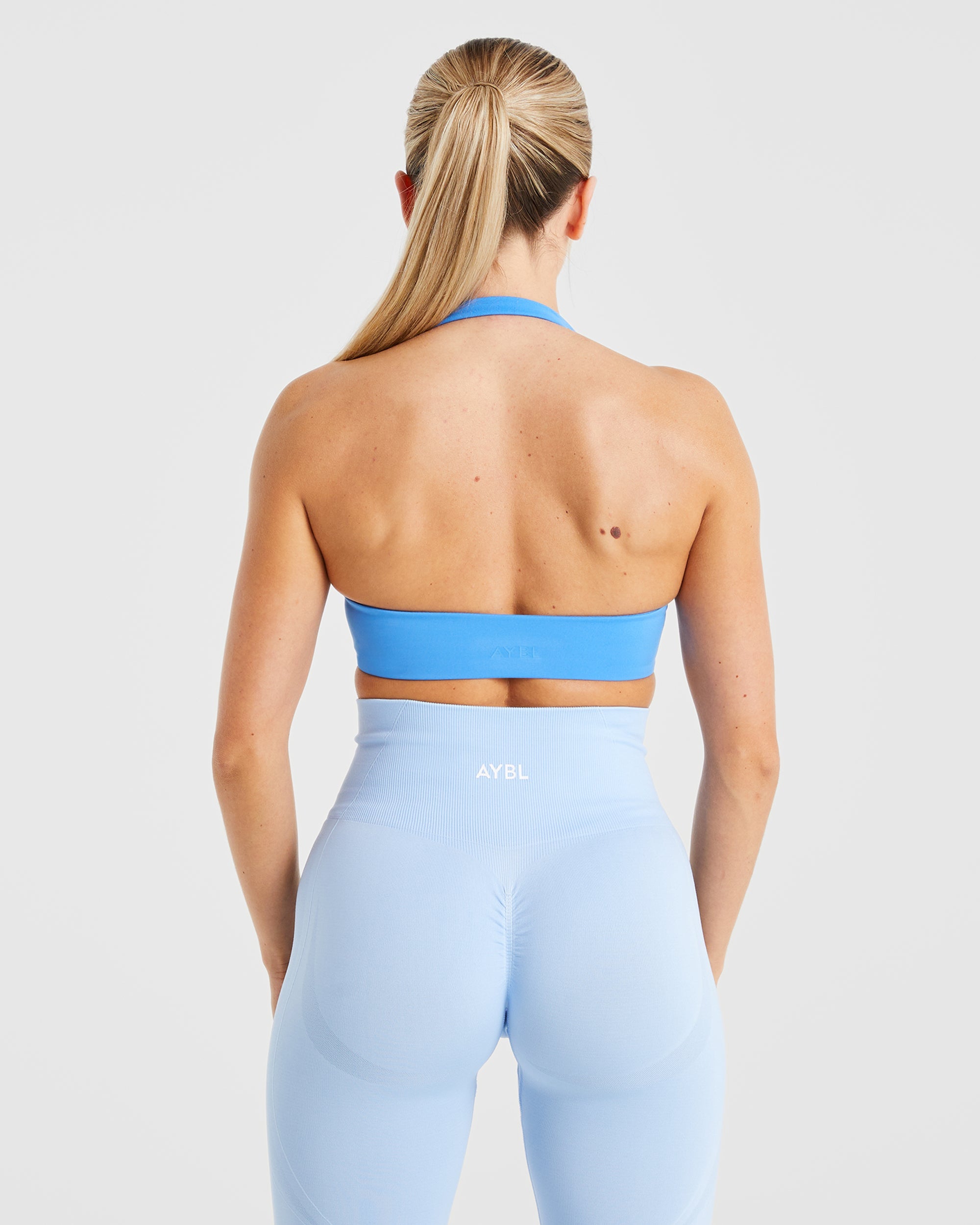 Essential Halterneck Sports Bra - Summer Blau