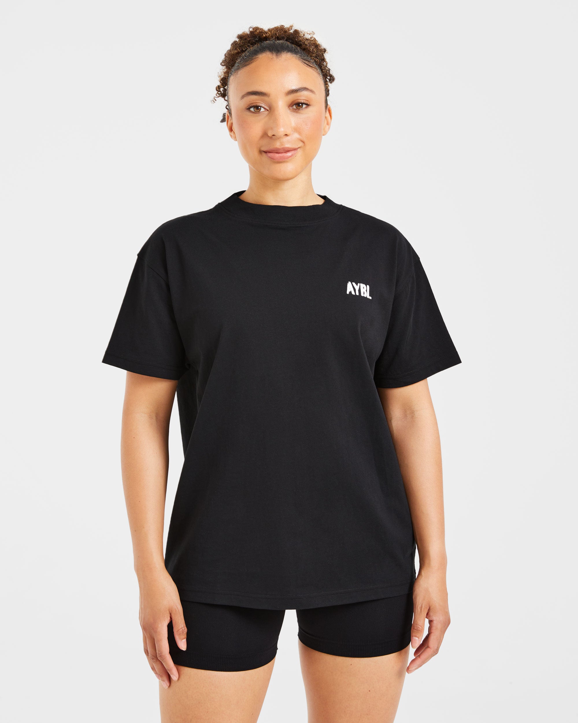 Athletics Strength Club Oversized T Shirt - Schwarz