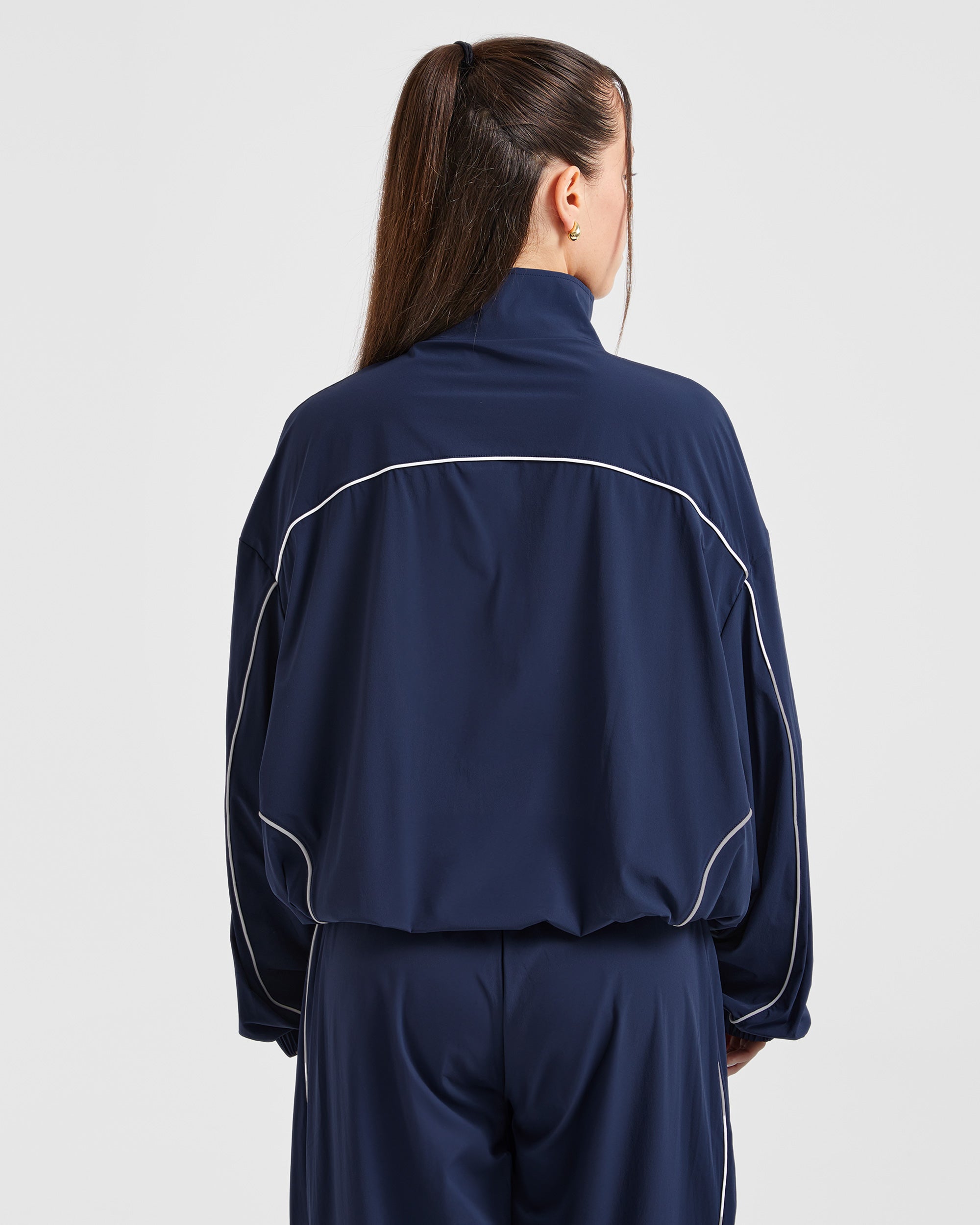 Justine Oversized Track Jacket - Navy