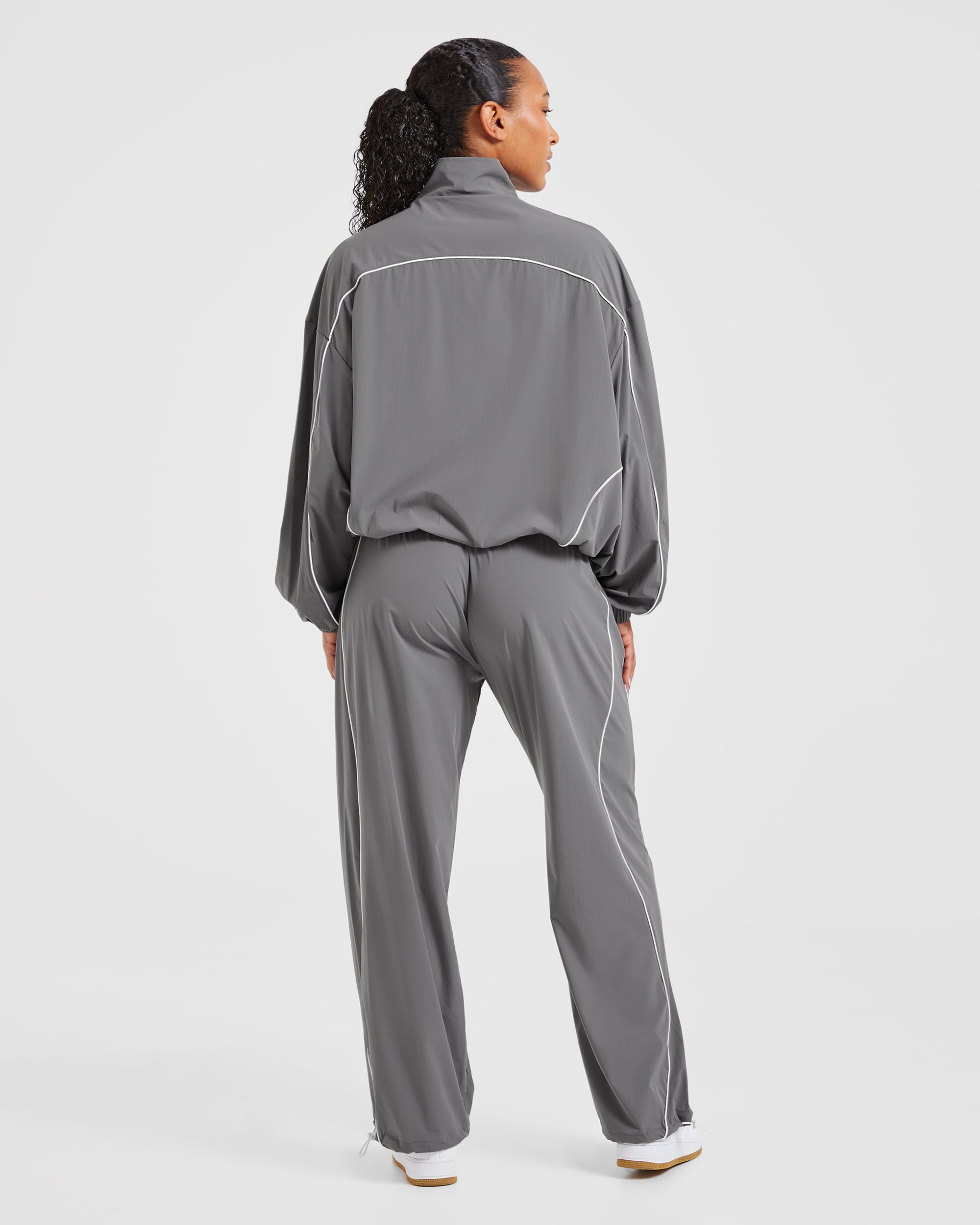 Justine Oversized Track Jacket - Grau