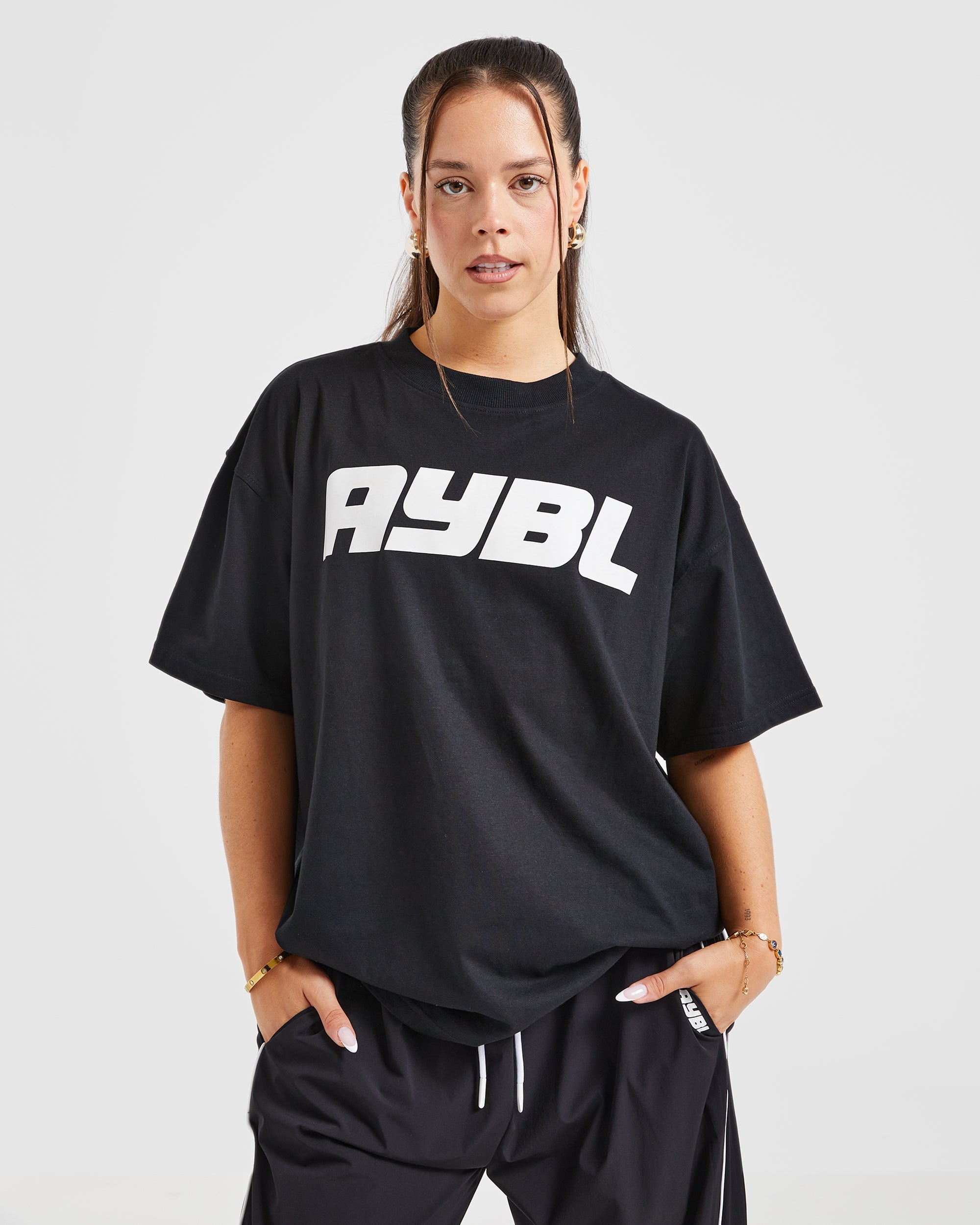 Justine Oversized T Shirt - Schwarz