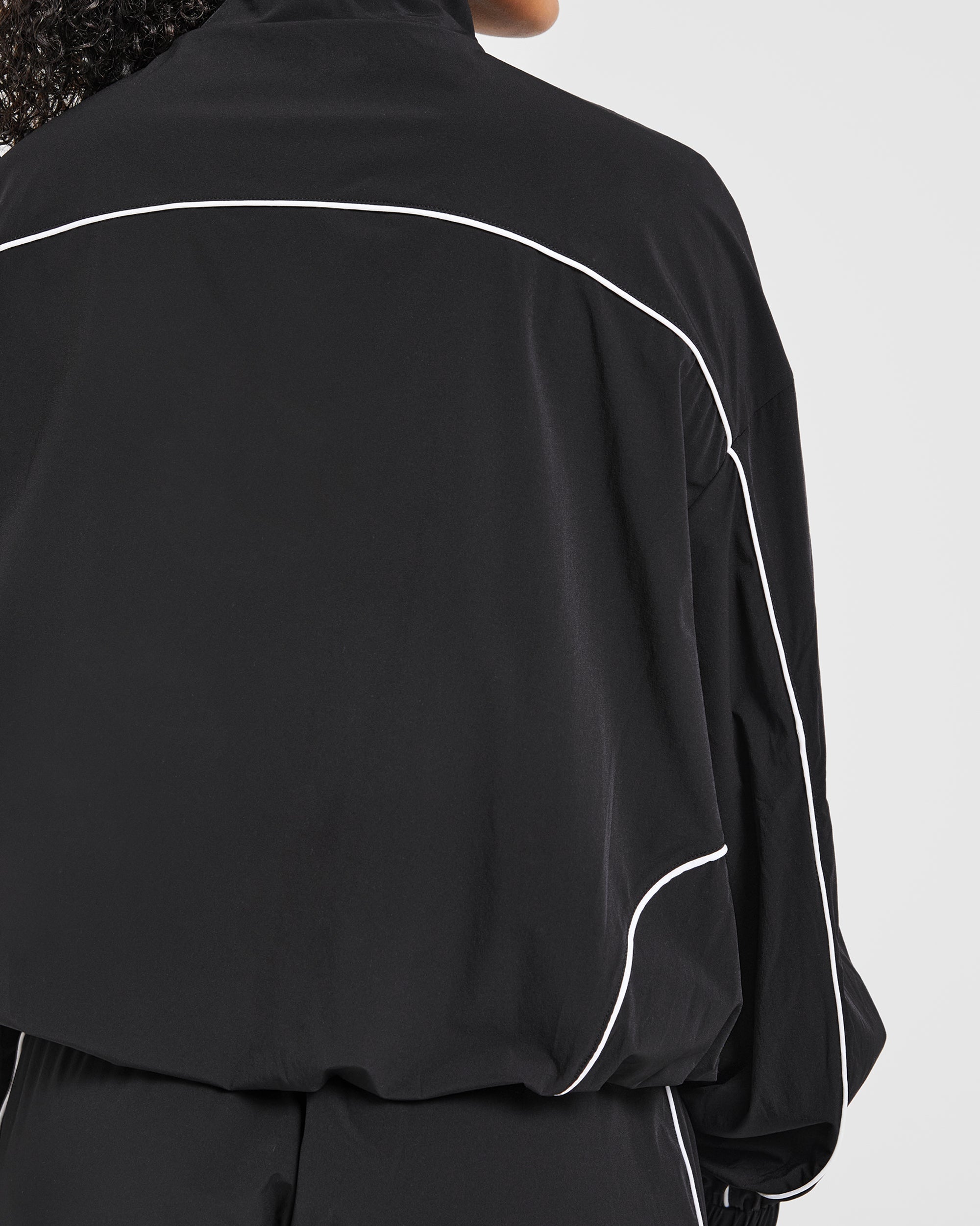 Justine Oversized Track Jacket - Schwarz