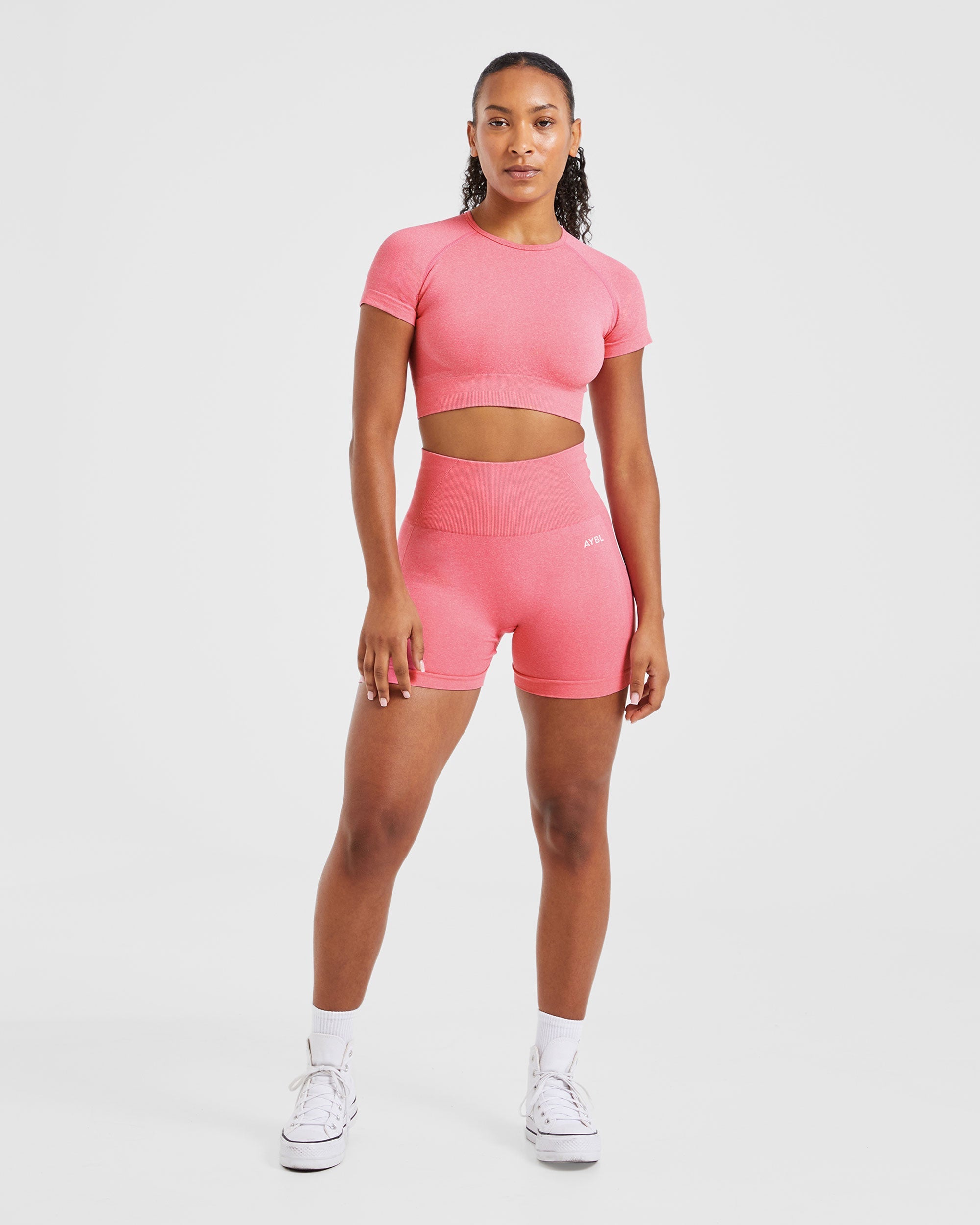 Empower Seamless Crop Top - Rosa Marl