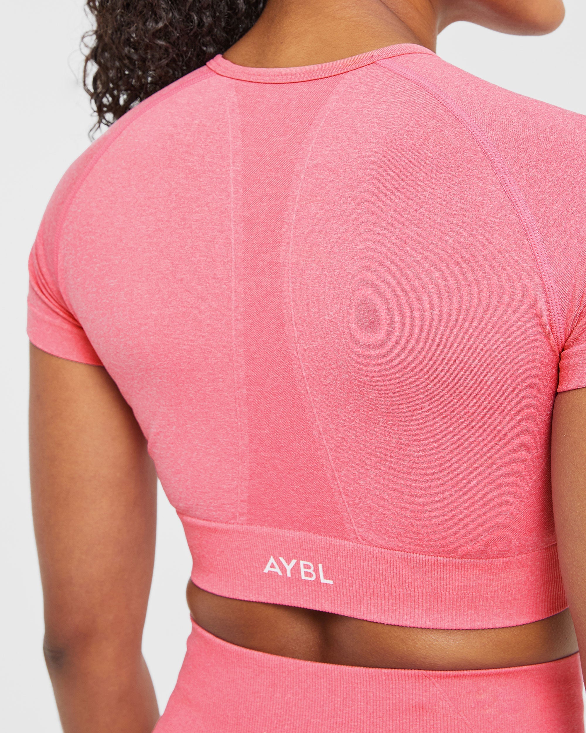 Empower Seamless Crop Top - Rosa Marl