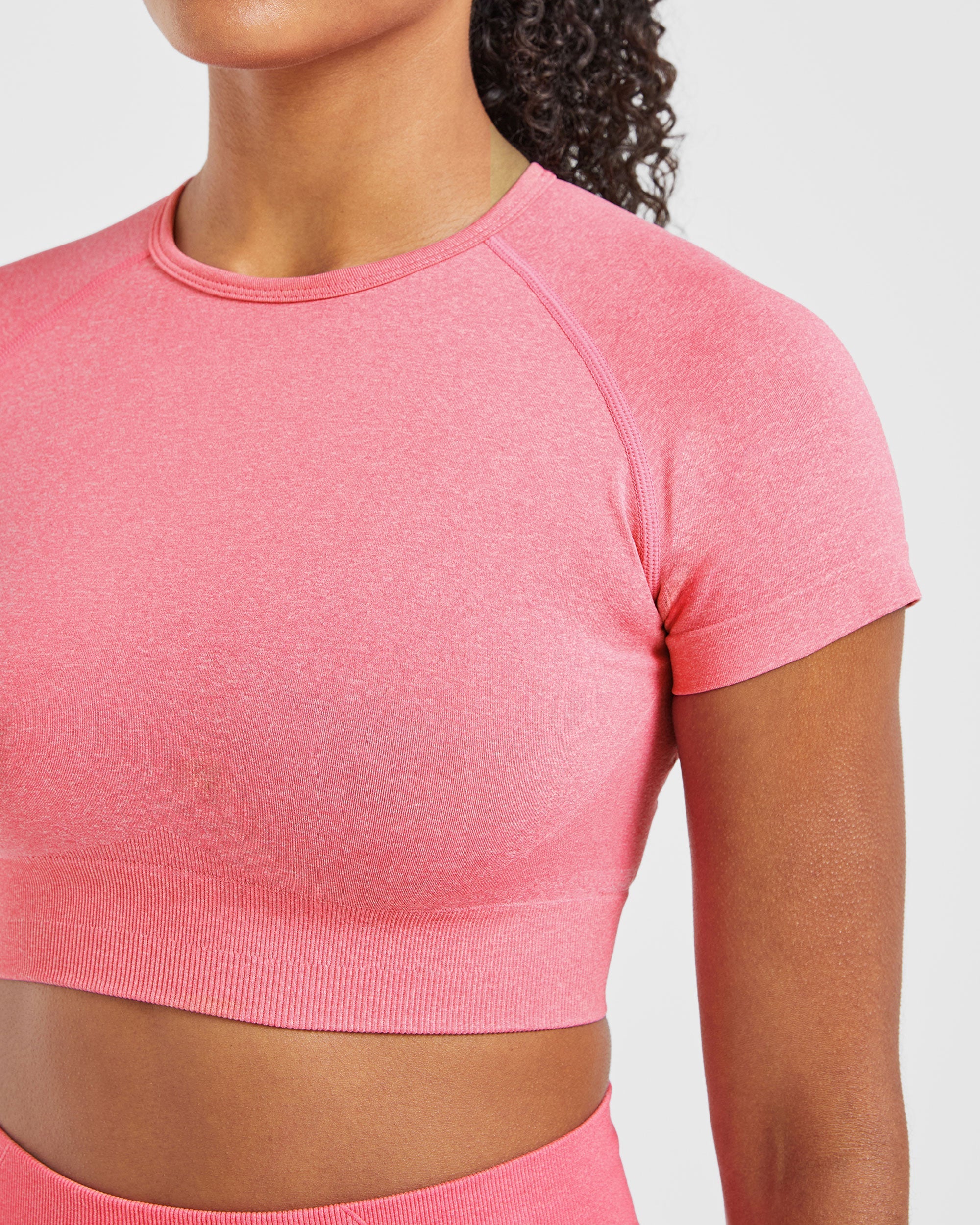 Empower Seamless Crop Top - Rosa Marl