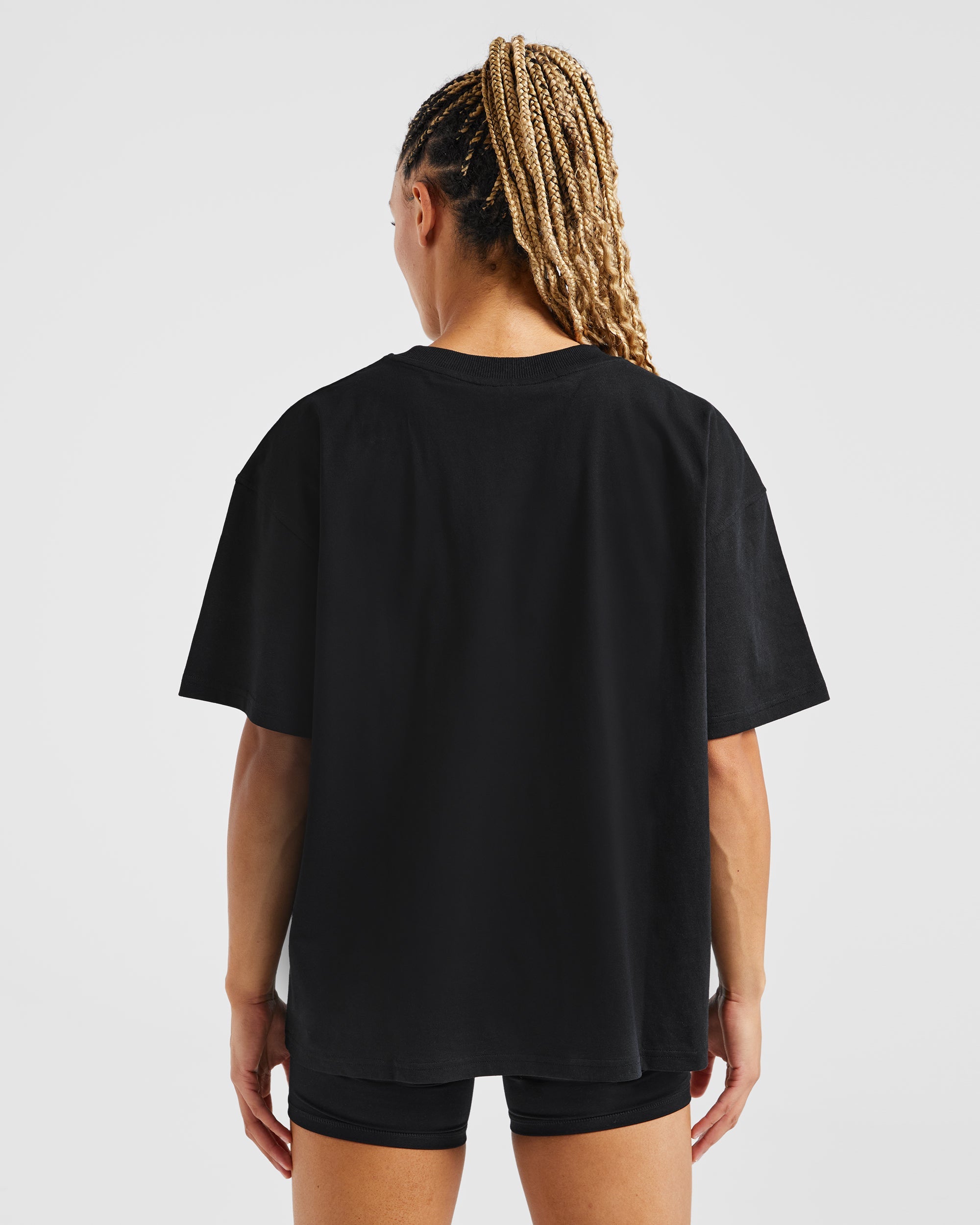 Justine Oversized T Shirt - Black/Red