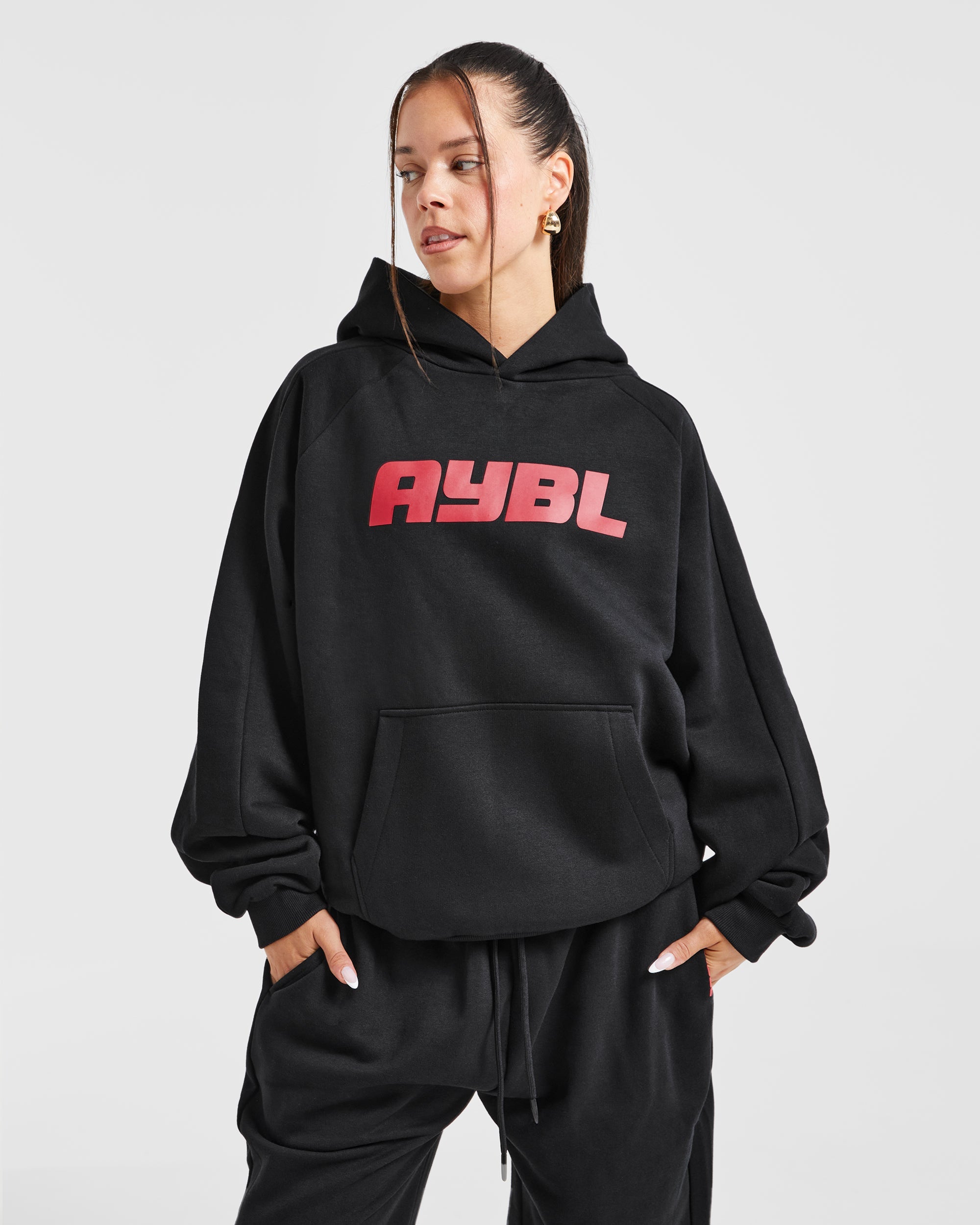 Justine Oversized Hoodie - Schwarz