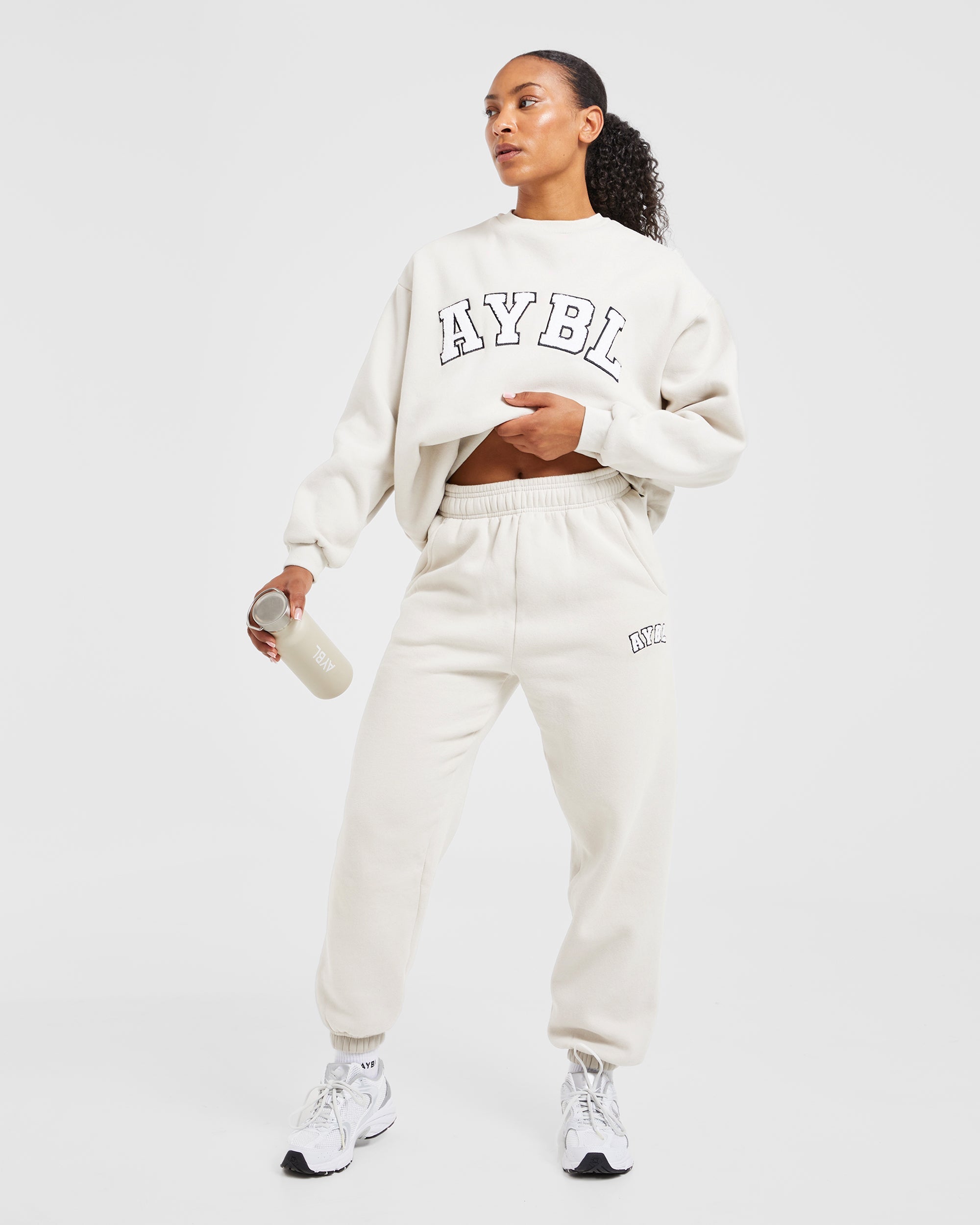 Varsity Oversized Sweatshirt - Sand