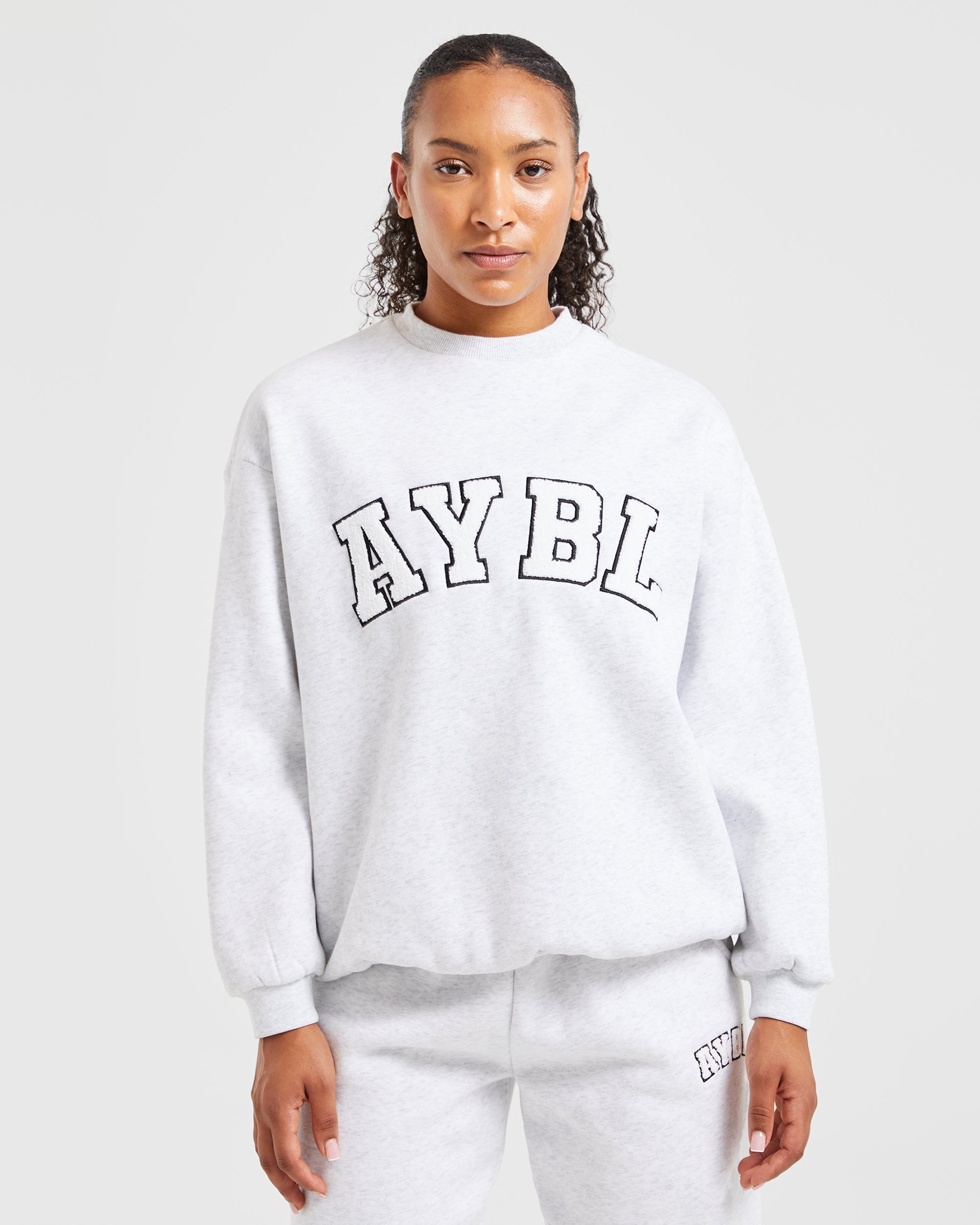 Varsity Oversized Sweatshirt - Heather Grau