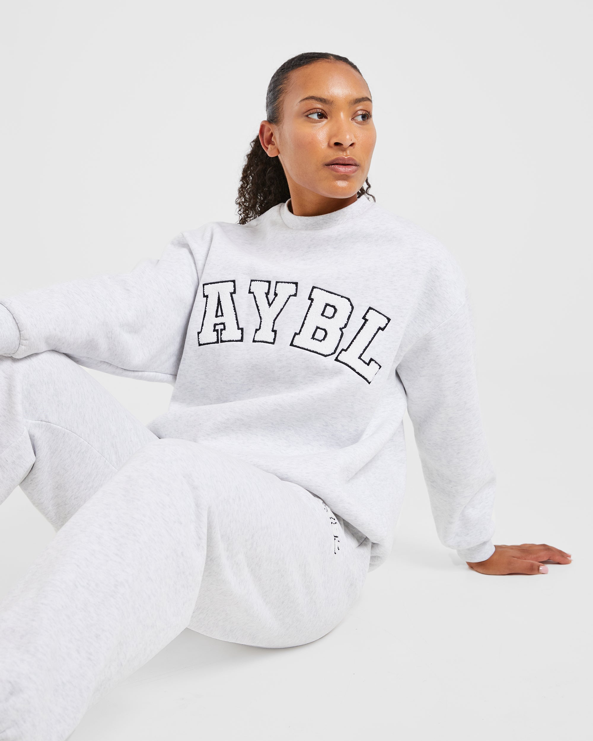 Varsity Oversized Sweatshirt - Heather Grau