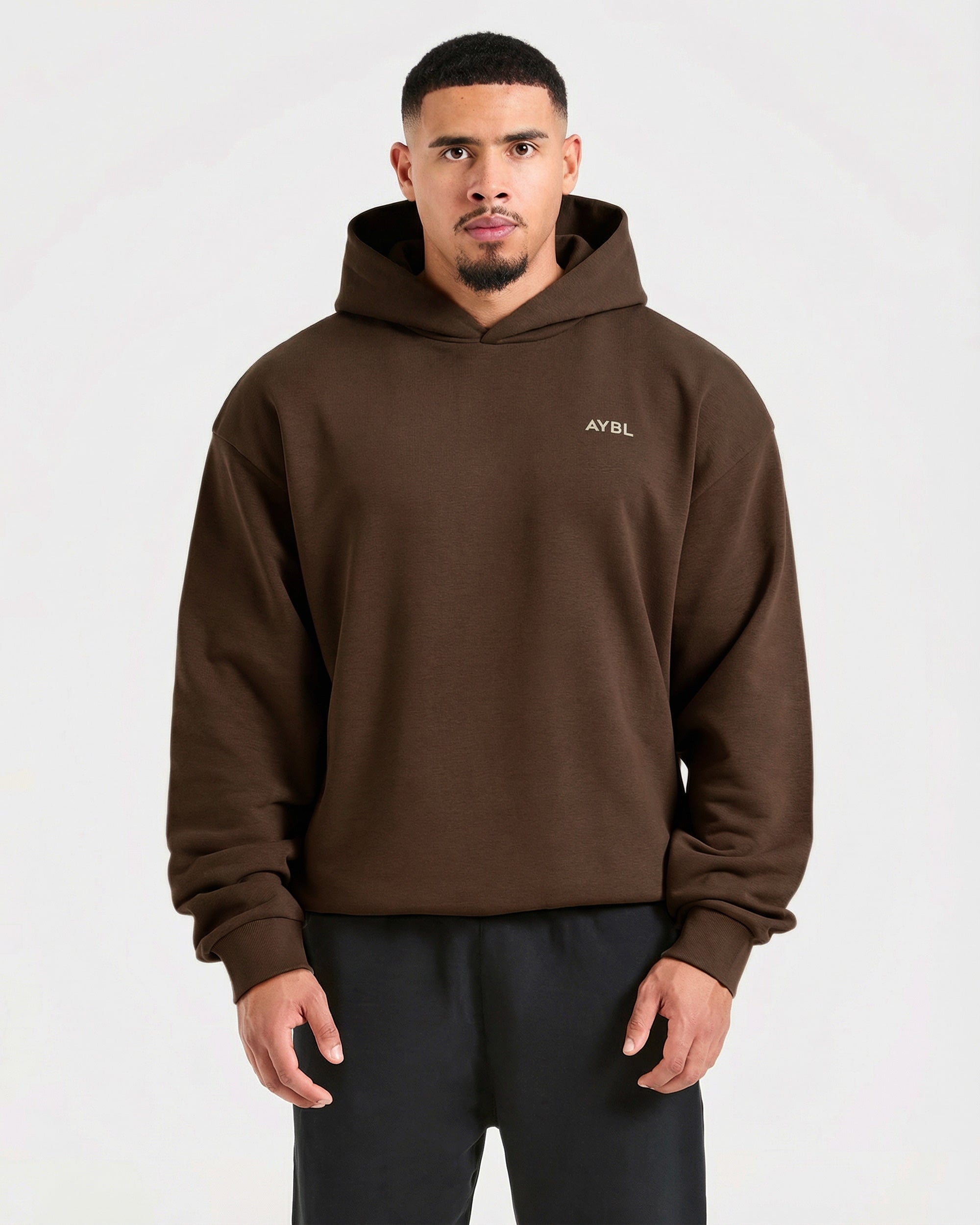Essential Oversized Graphic Hoodie - Braun