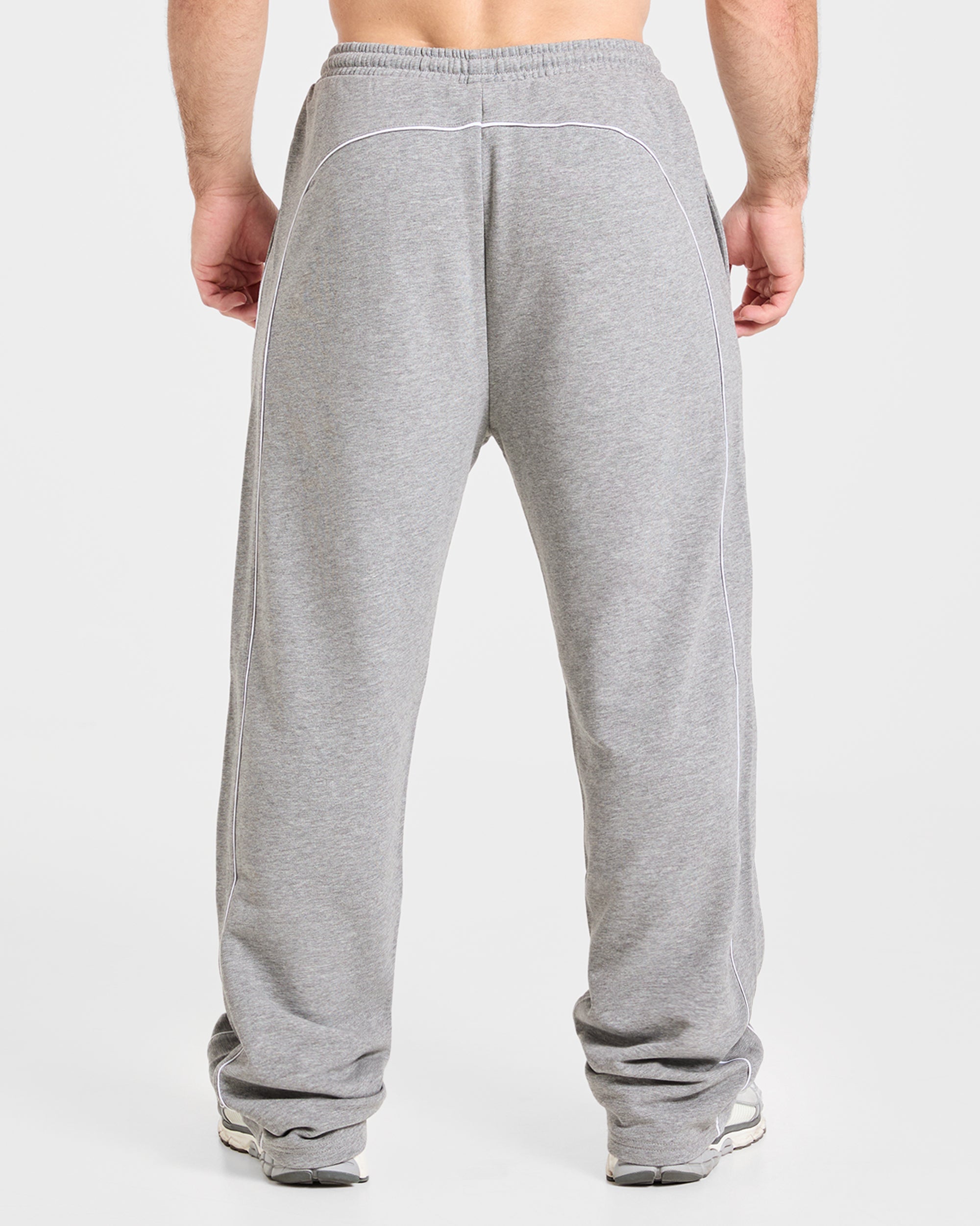 Cam Kissel x Oversized Straight Leg Joggers - Mid Marl Grau