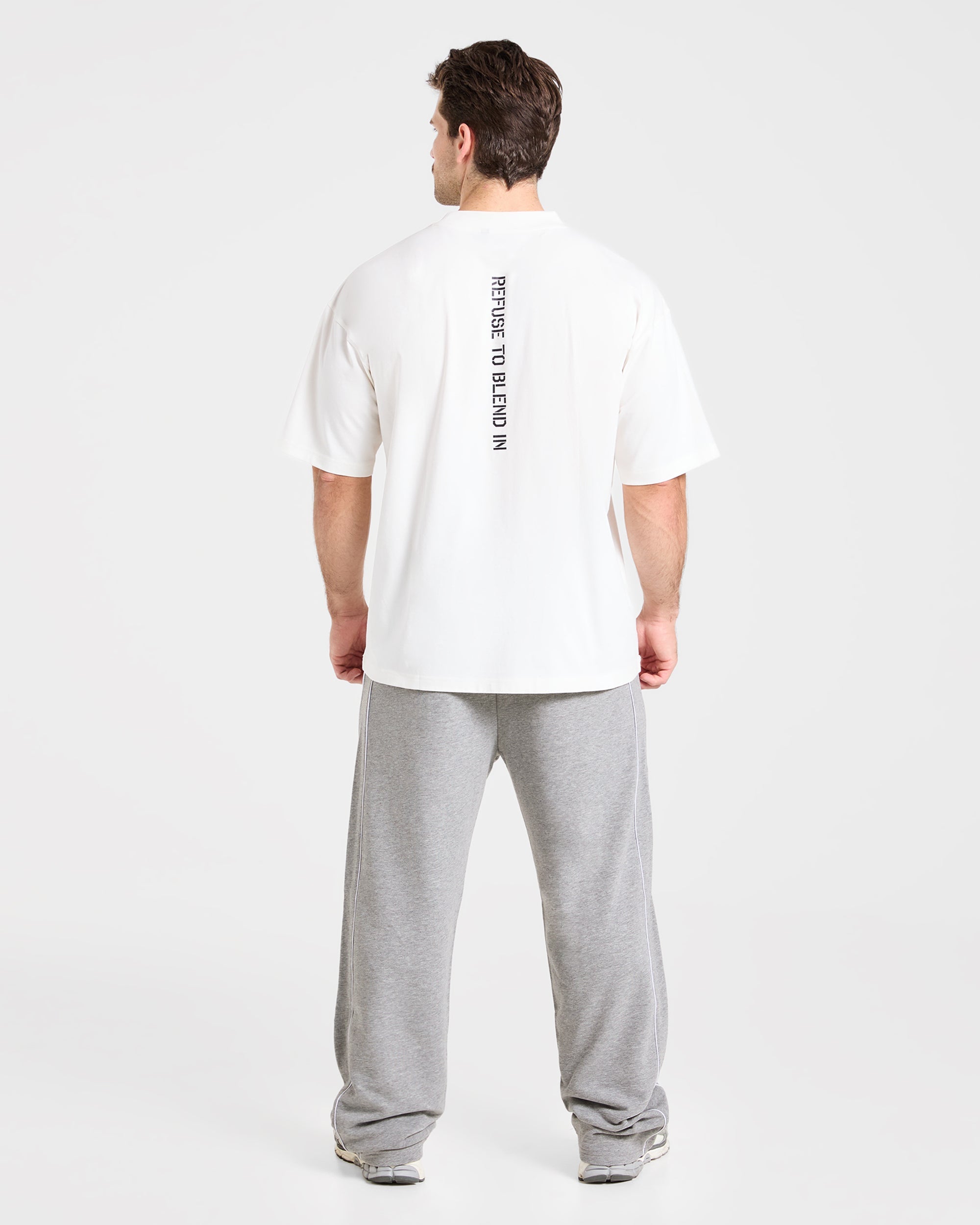 Cam Kissel x Oversized Straight Leg Joggers - Mid Marl Grau