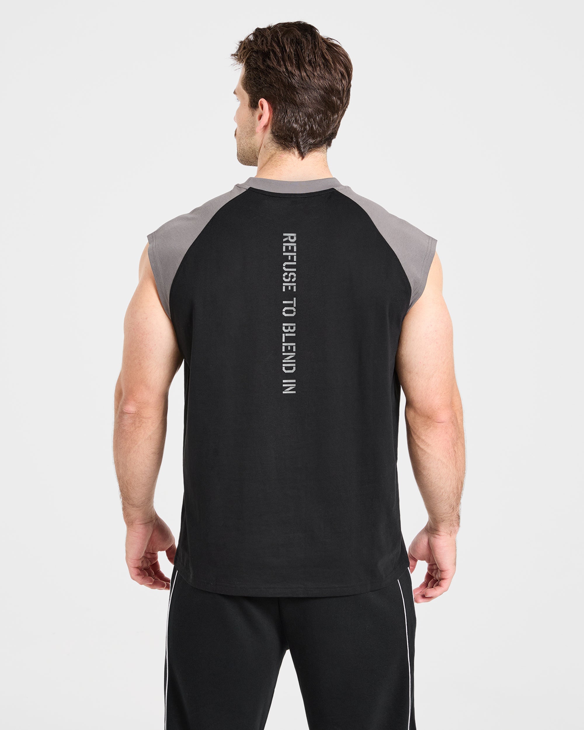 Cam Kissel x Contrast Oversized Tank - Schwarz/Charcoal