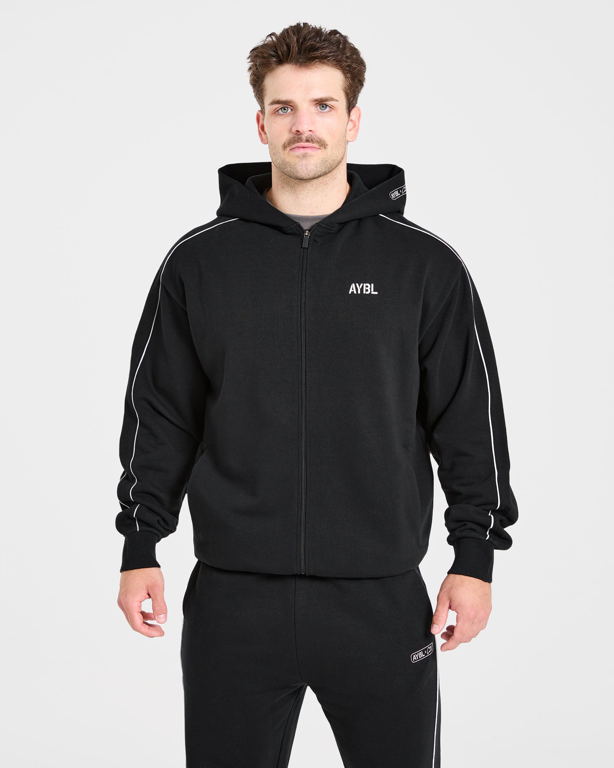 Cam Kissel x Oversized Full Zip Hoodie - Schwarz