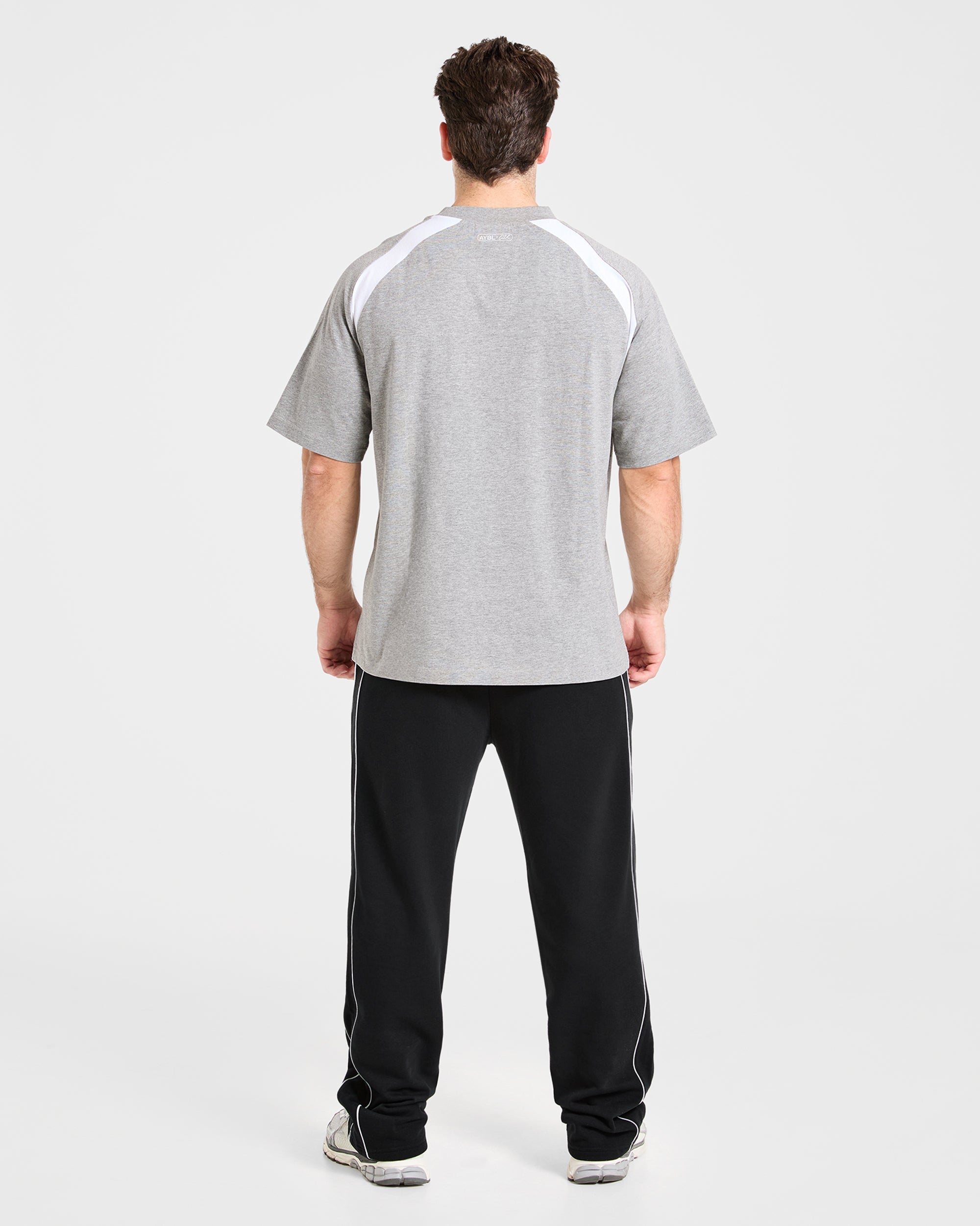 Cam Kissel x Contrast Oversized T Shirt - Mid Marl Grau