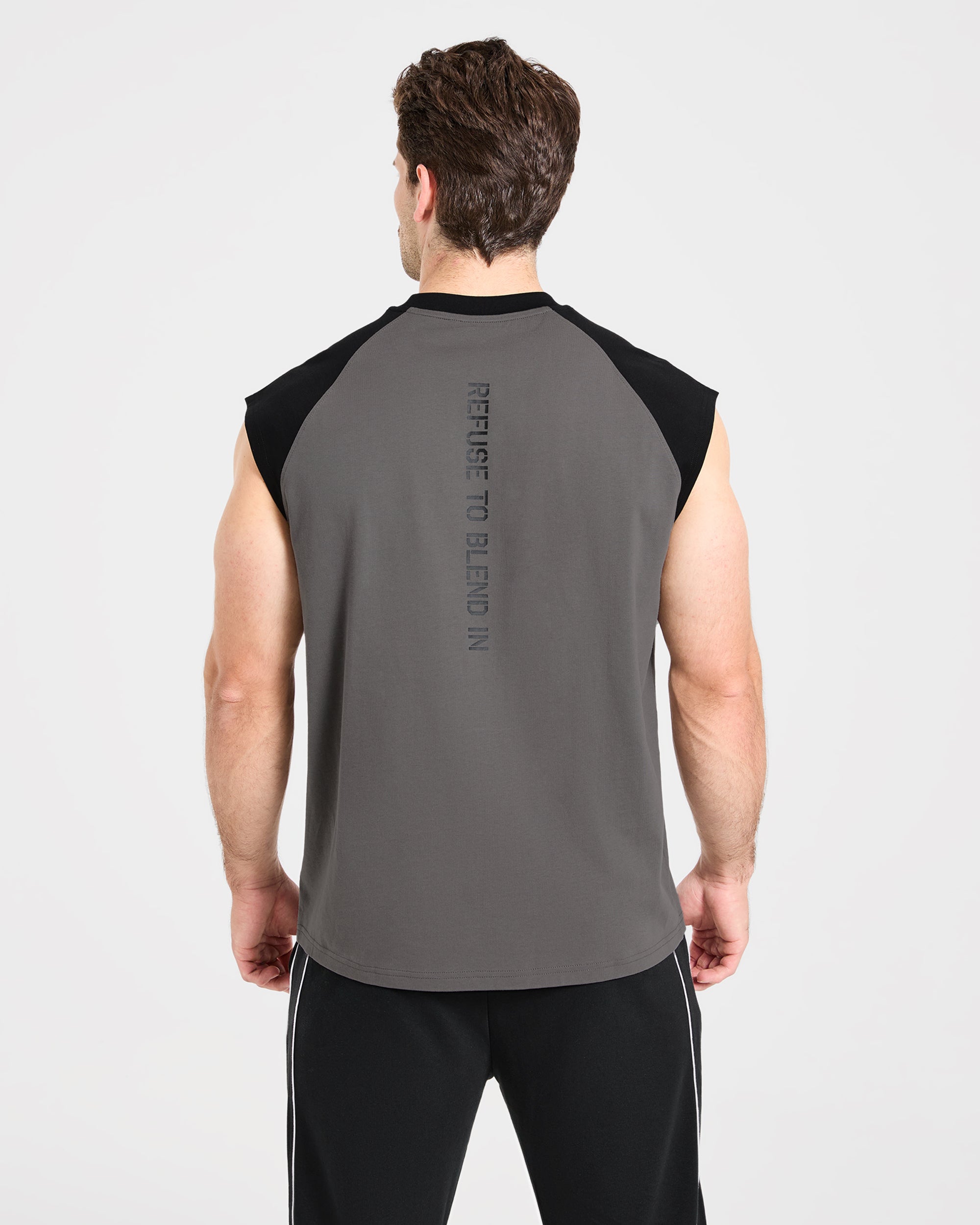 Cam Kissel x Contrast Oversized Tank - Charcoal/Schwarz
