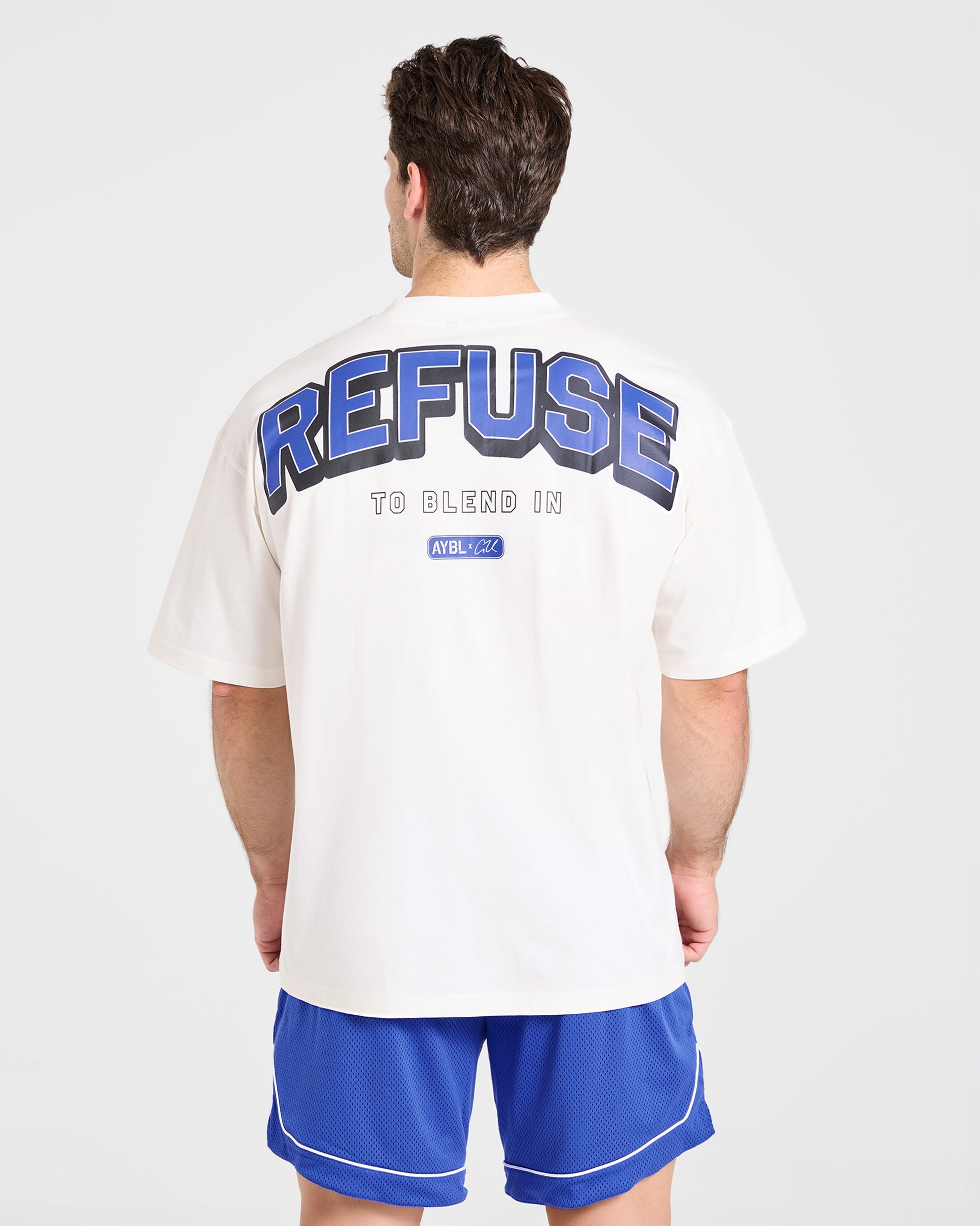Cam Kissel x Refuse to Blend in Oversized T Shirt - Off Weiß